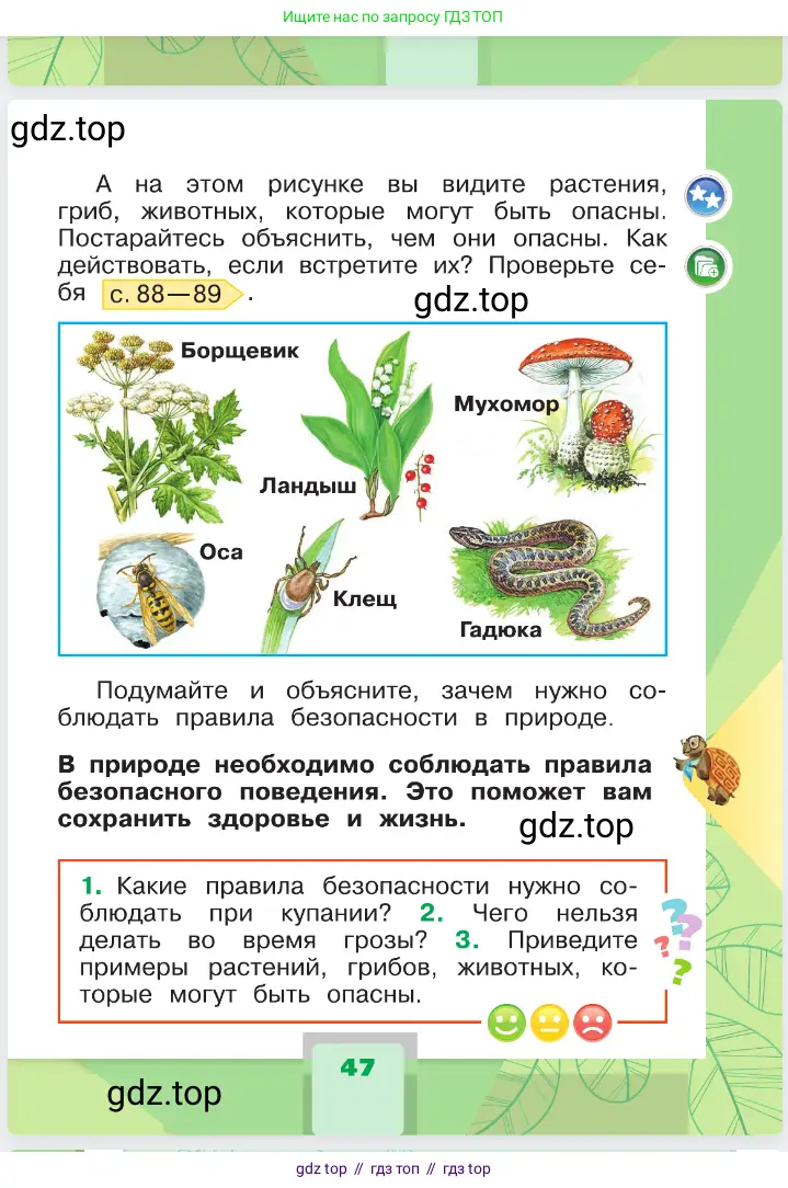 Окружающий мир, 1 класс Учебник, автор: Плешаков Андрей Анатольевич, издательство Просвещение, Москва, 2023, белого цвета, страница 47