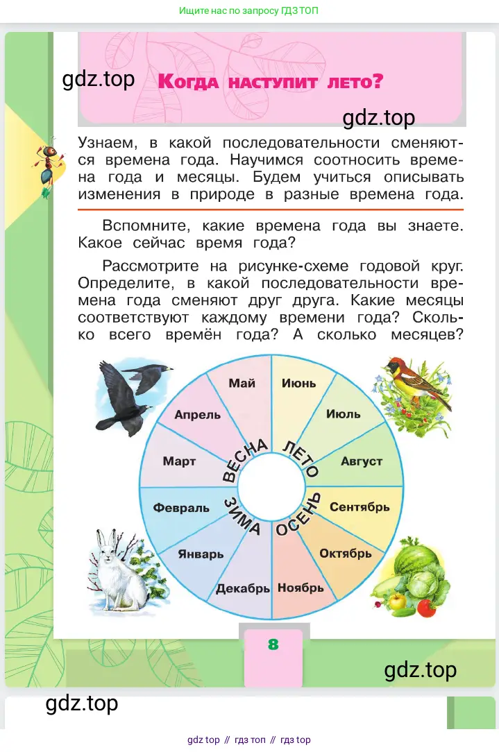 Окружающий мир, 1 класс Учебник, автор: Плешаков Андрей Анатольевич, издательство Просвещение, Москва, 2023, белого цвета, Часть 2, страница 8