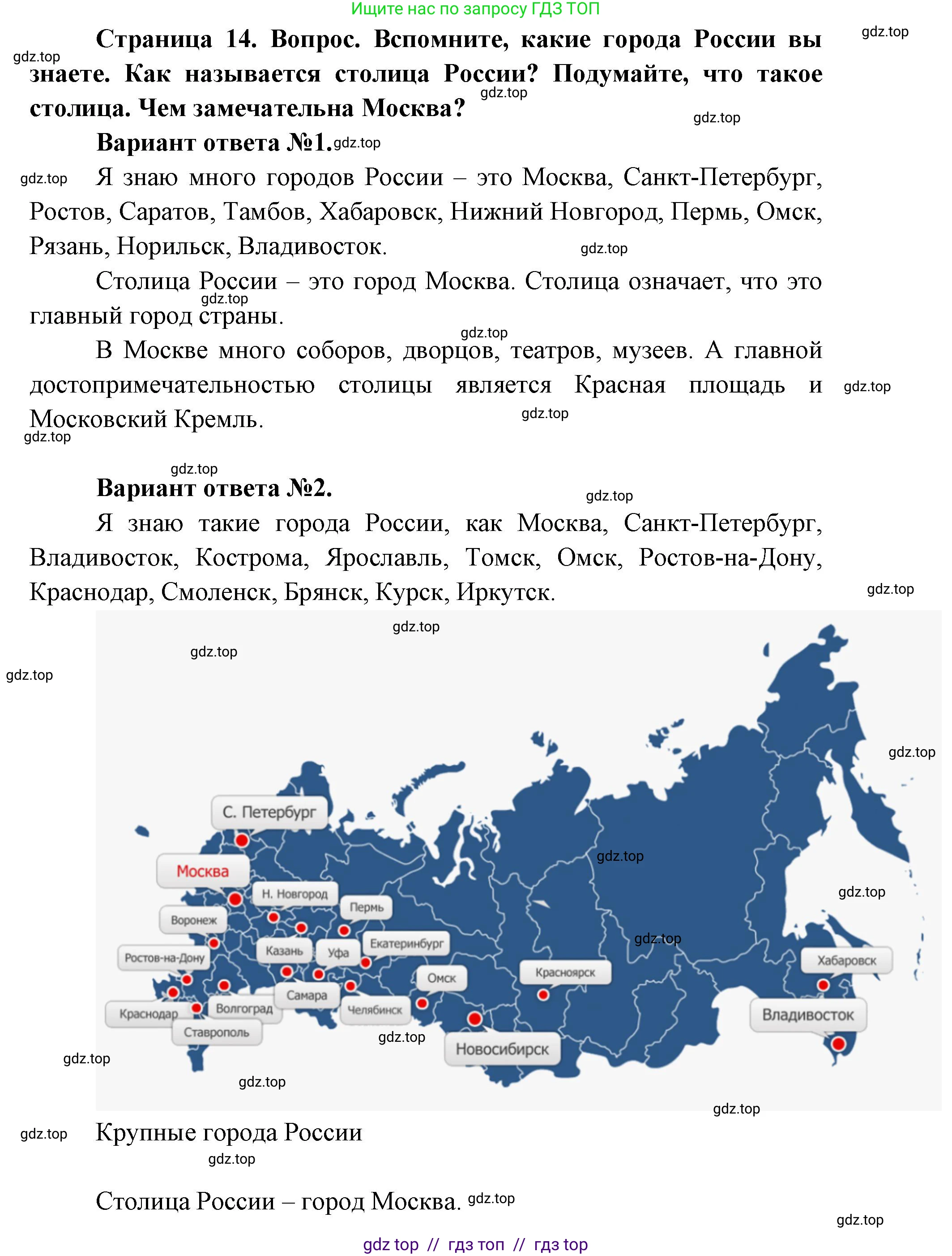 Окружающий мир, 1 класс Учебник, автор: Плешаков Андрей Анатольевич, издательство Просвещение, Москва, 2023, белого цвета, Часть 1, страница 14, Решение 2