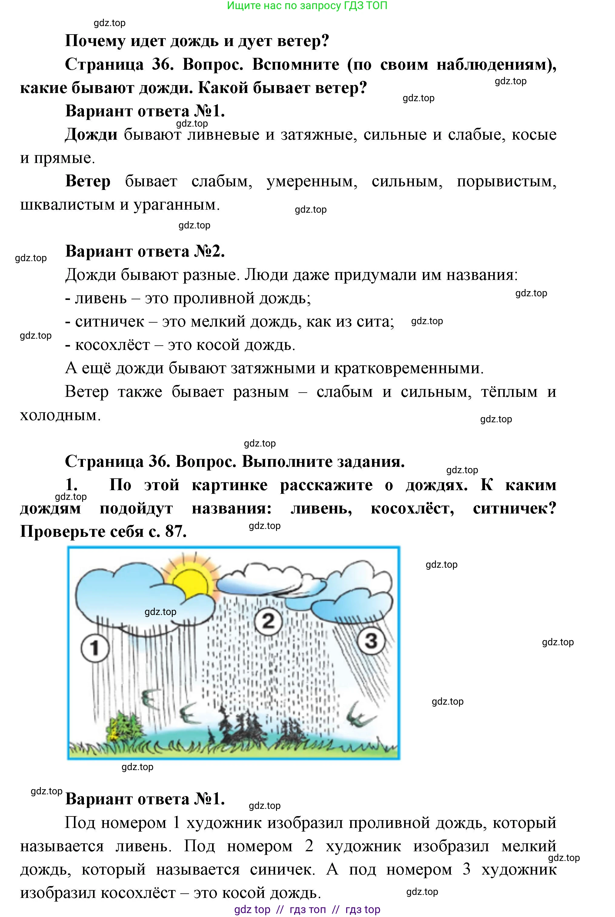 Окружающий мир, 1 класс Учебник, автор: Плешаков Андрей Анатольевич, издательство Просвещение, Москва, 2023, белого цвета, Часть 2, страница 36, Решение 2