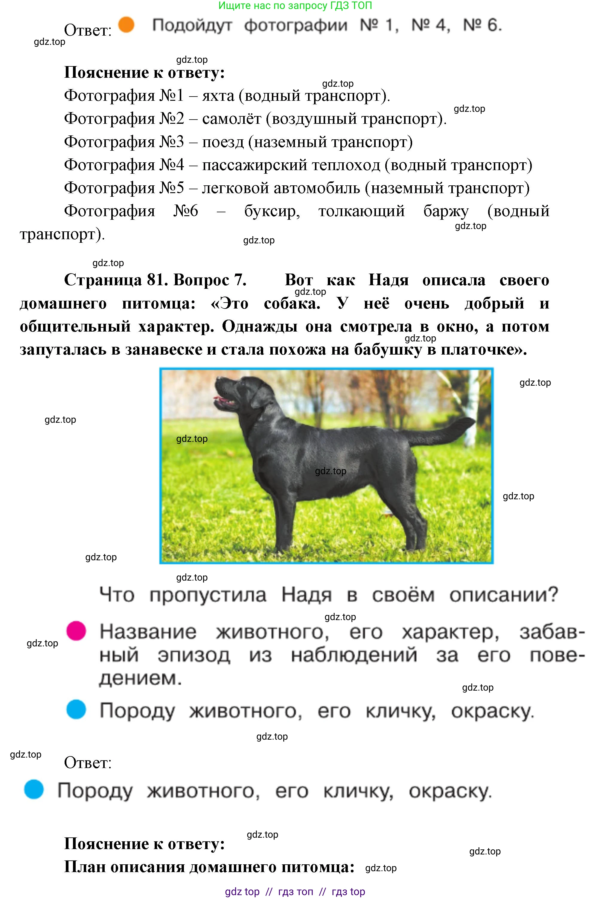 Окружающий мир, 1 класс Учебник, автор: Плешаков Андрей Анатольевич, издательство Просвещение, Москва, 2023, белого цвета, Часть 2, страница 76, Решение 2 (продолжение 7)