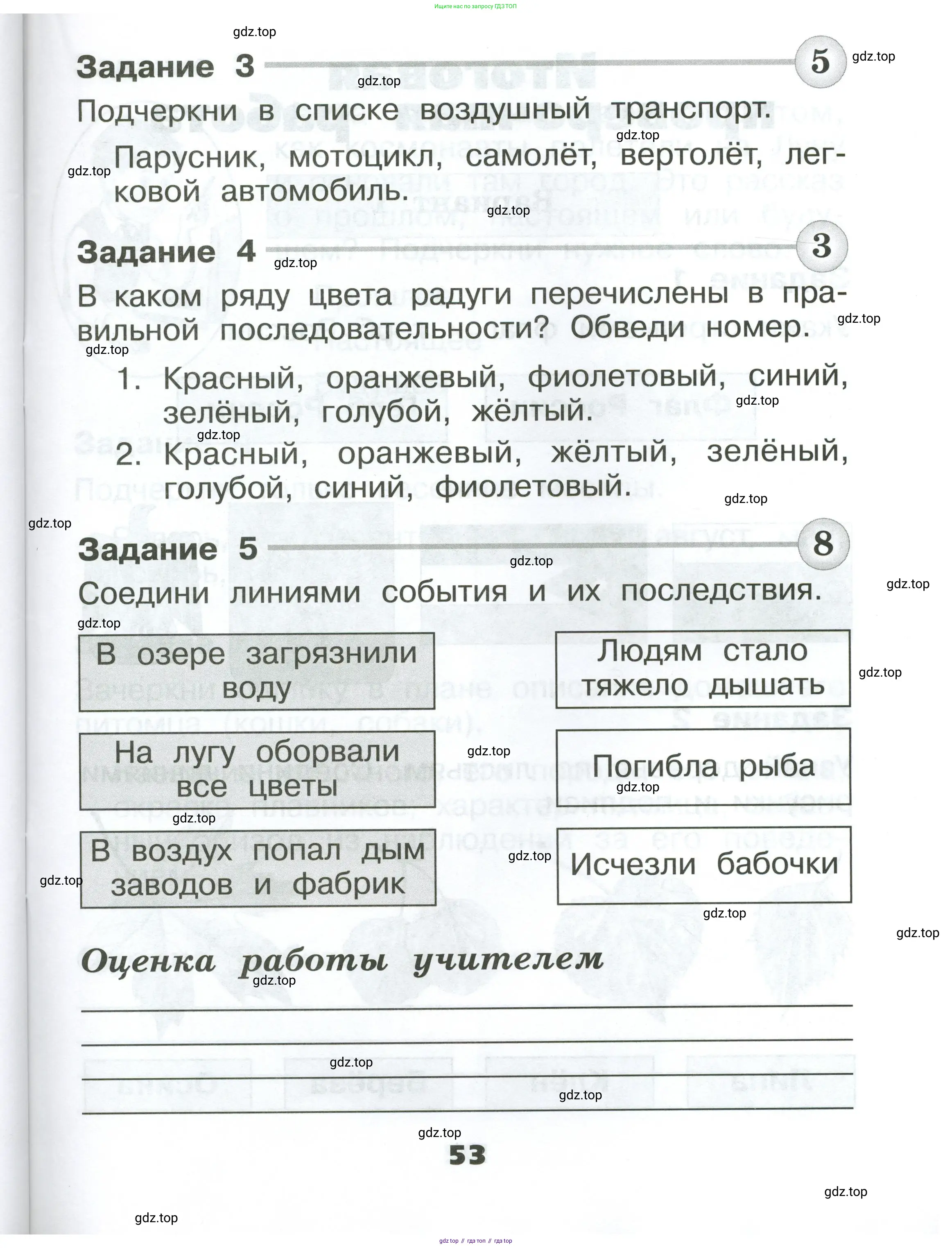 Окружающий мир, 1 класс Проверочные работы, авторы: Плешаков Андрей Анатольевич, Плешаков С А, издательство Просвещение, Москва, 2023, белого цвета, страница 53