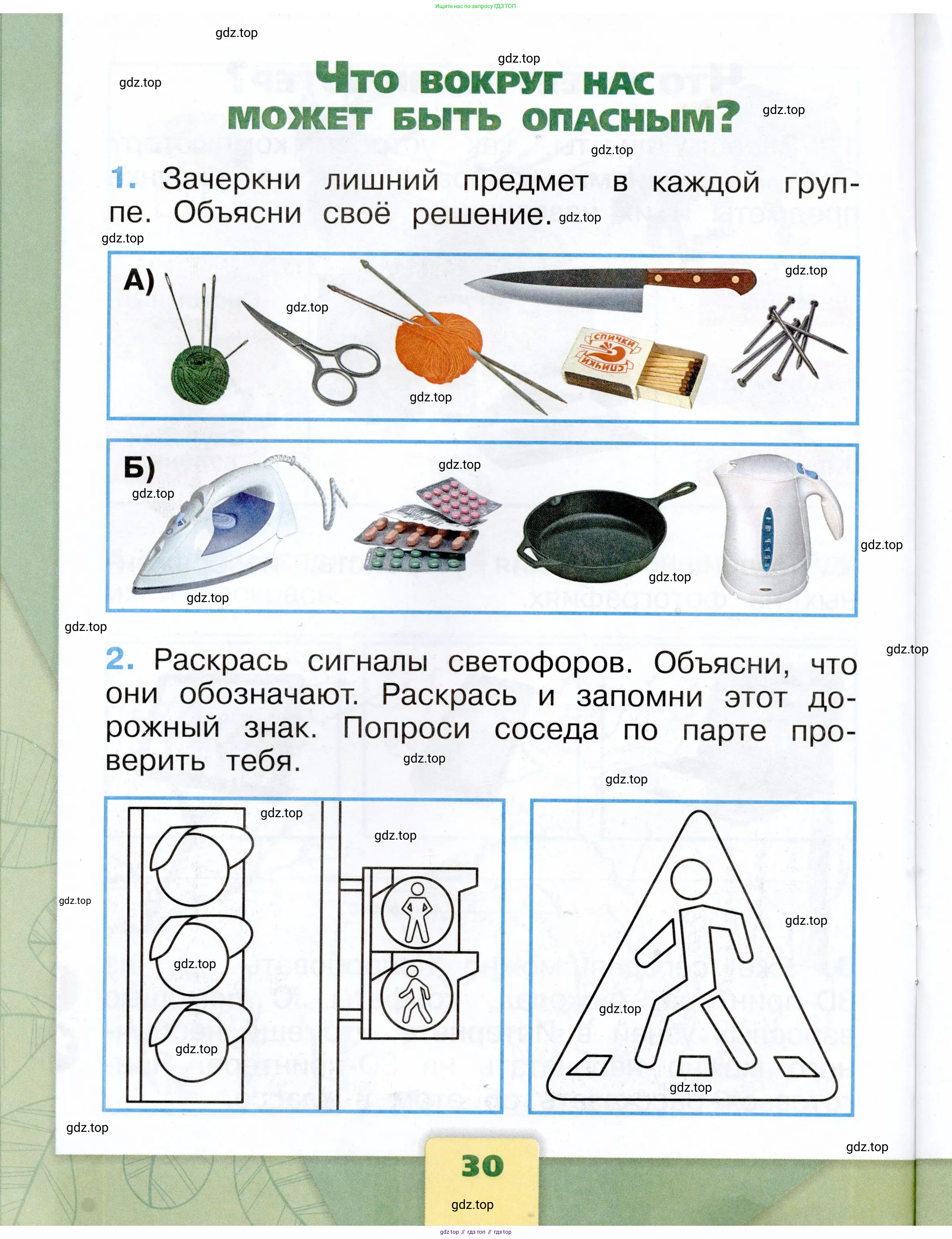 Окружающий мир, 1 класс рабочая тетрадь, автор: Плешаков Андрей Анатольевич, издательство Просвещение, Москва, 2023, белого цвета, Часть 1, страница 30