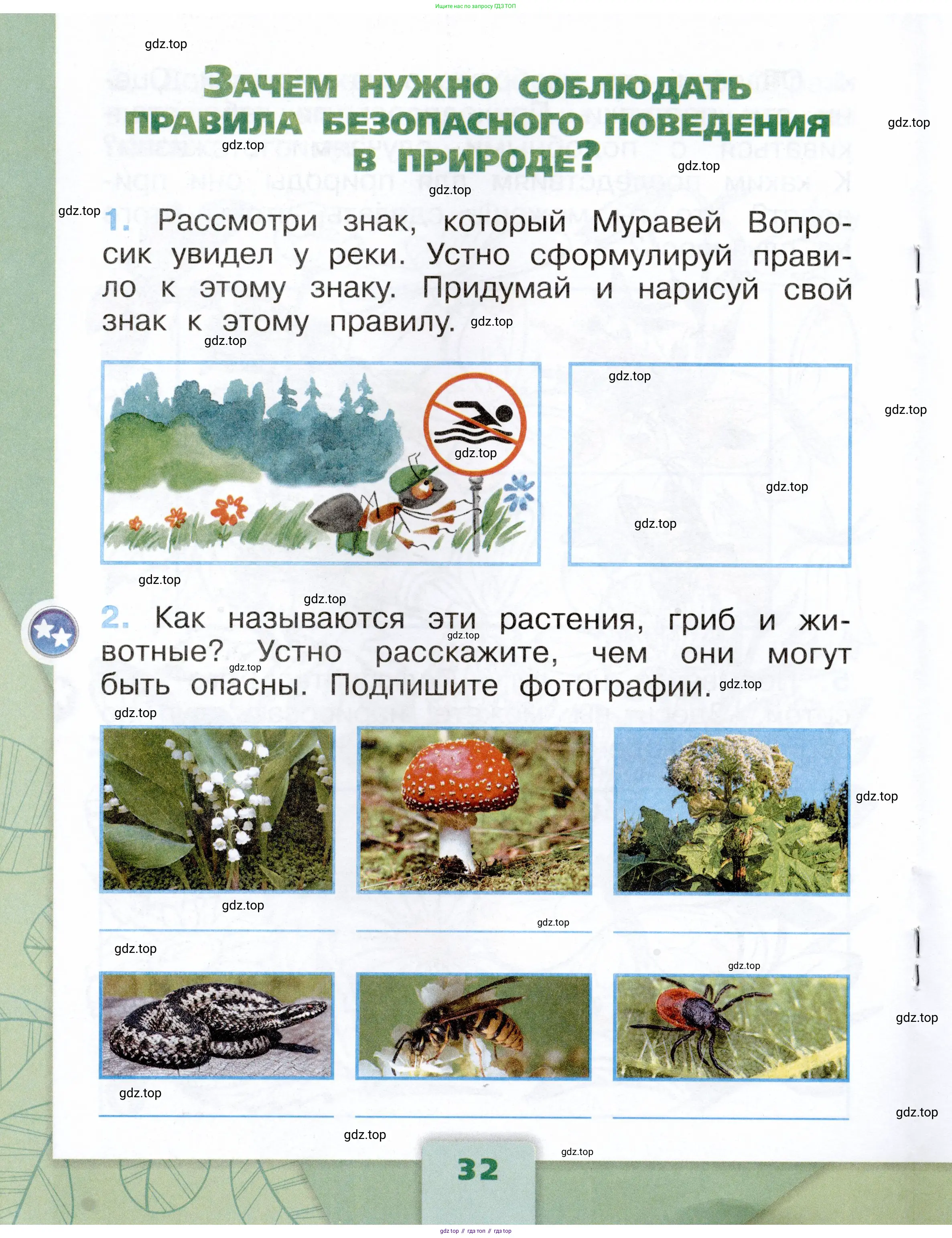 Окружающий мир, 1 класс рабочая тетрадь, автор: Плешаков Андрей Анатольевич, издательство Просвещение, Москва, 2023, белого цвета, Часть 1, страница 32
