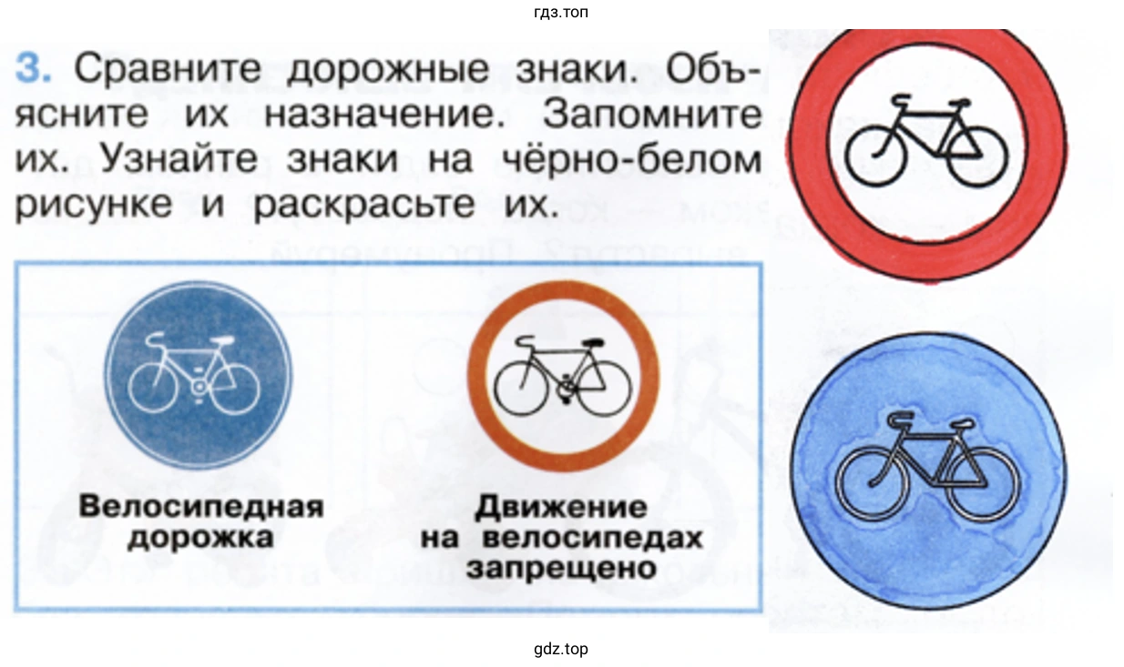 Сравните дорожные знаки