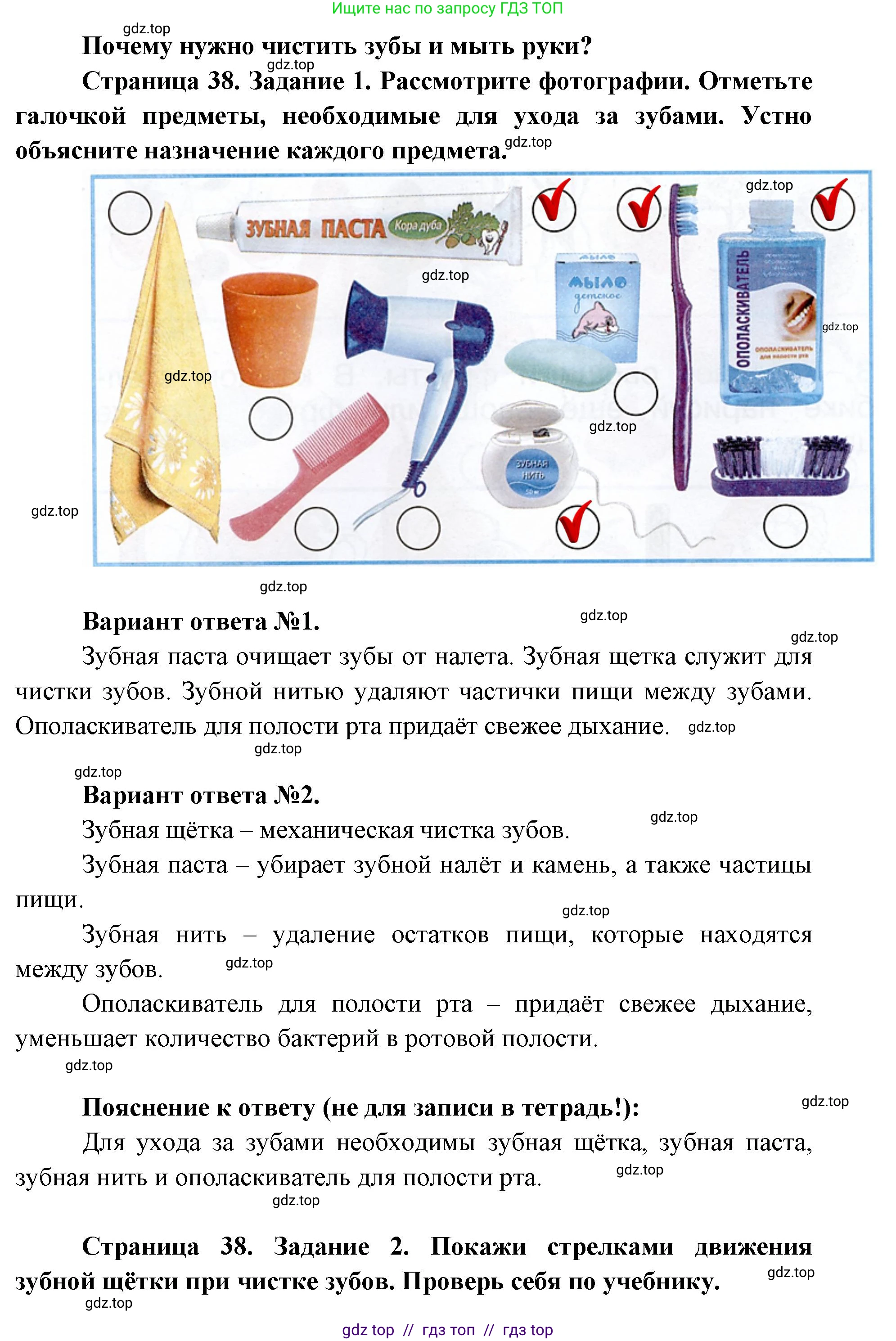 Окружающий мир, 1 класс рабочая тетрадь, автор: Плешаков Андрей Анатольевич, издательство Просвещение, Москва, 2023, белого цвета, Часть 2, страница 38, Решение 2