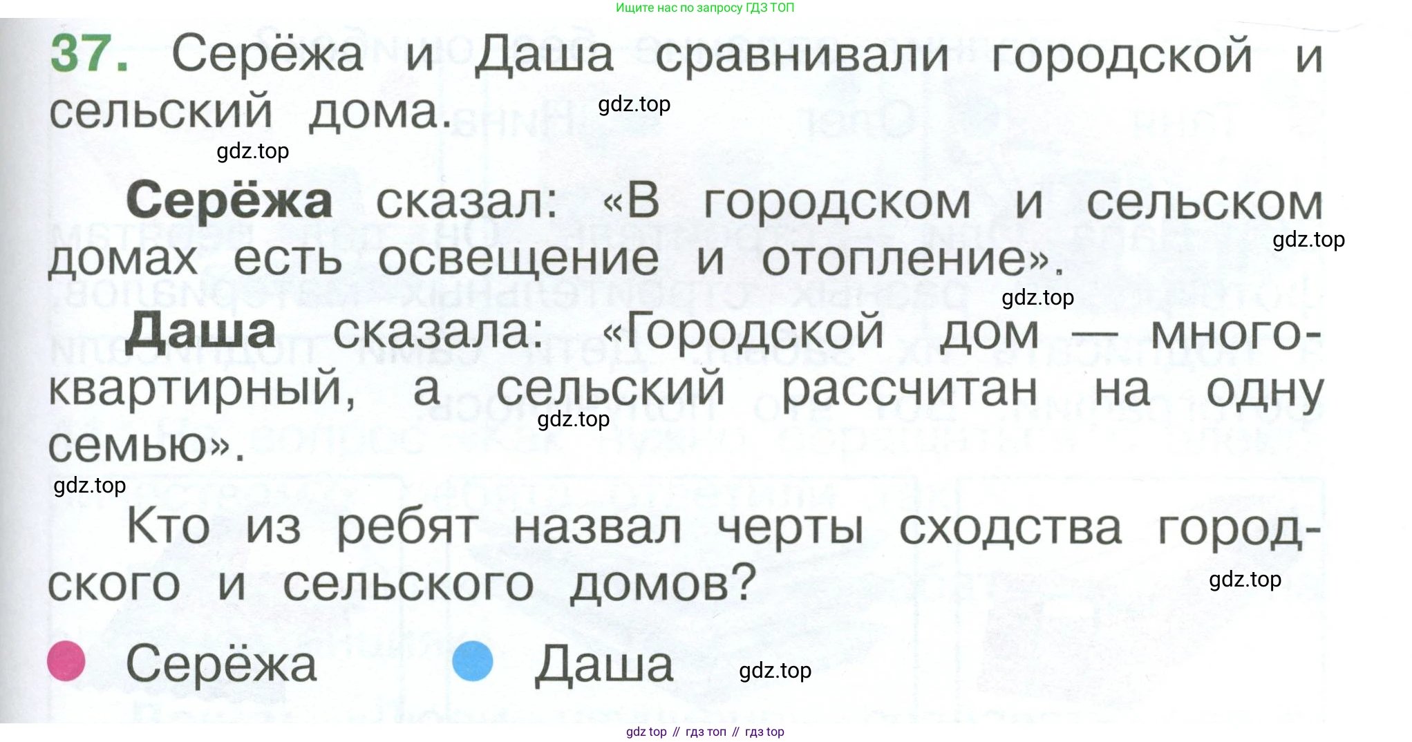 ГДЗ Окружающий мир, 1 класс Учебник, автор: Плешаков Андрей Анатольевич, издательство Просвещение, Москва, 2022, белого цвета, Часть 3, страница 105, номер 37, Условие