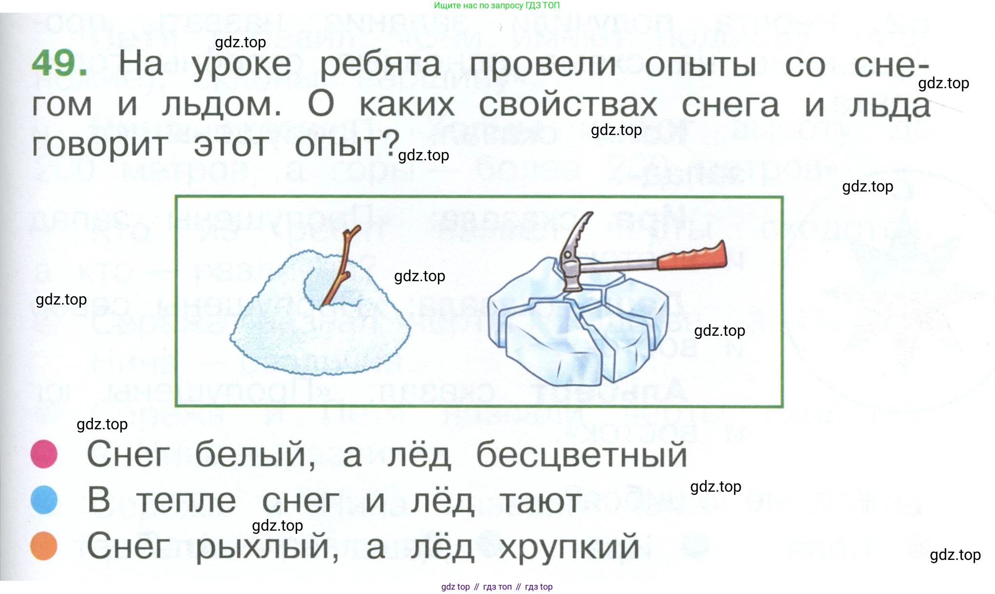 ГДЗ Окружающий мир, 1 класс Учебник, автор: Плешаков Андрей Анатольевич, издательство Просвещение, Москва, 2022, белого цвета, Часть 3, страница 111, номер 49, Условие