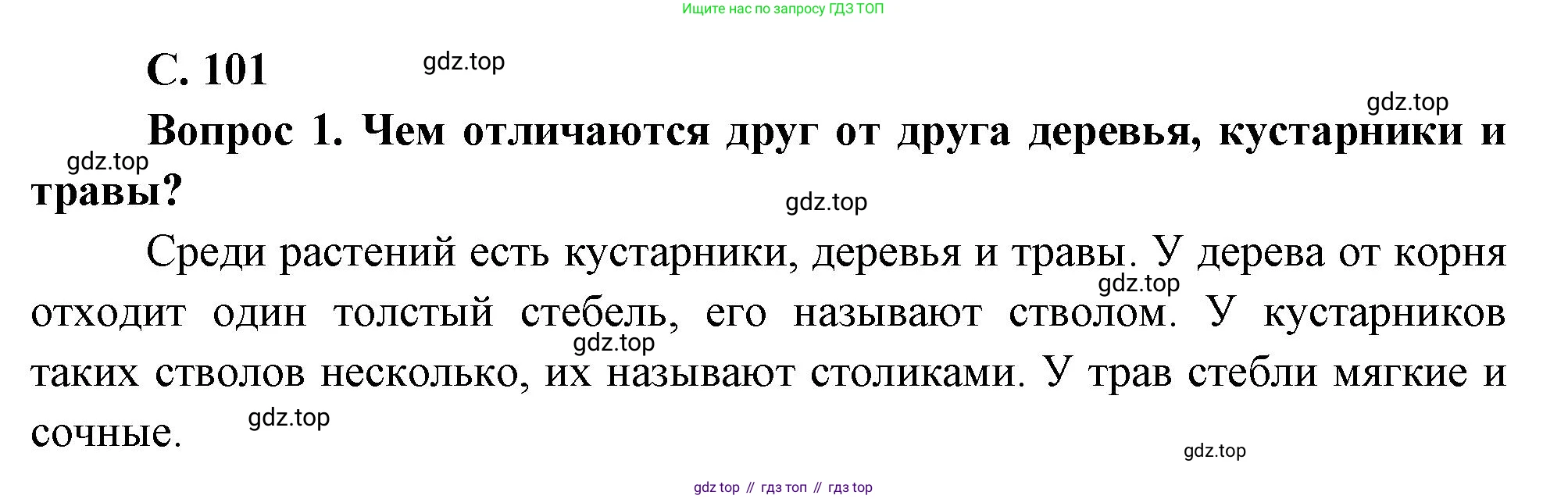 ГДЗ Окружающий мир, 1 класс Учебник, автор: Плешаков Андрей Анатольевич, издательство Просвещение, Москва, 2022, белого цвета, Часть 1, страница 101, Решение