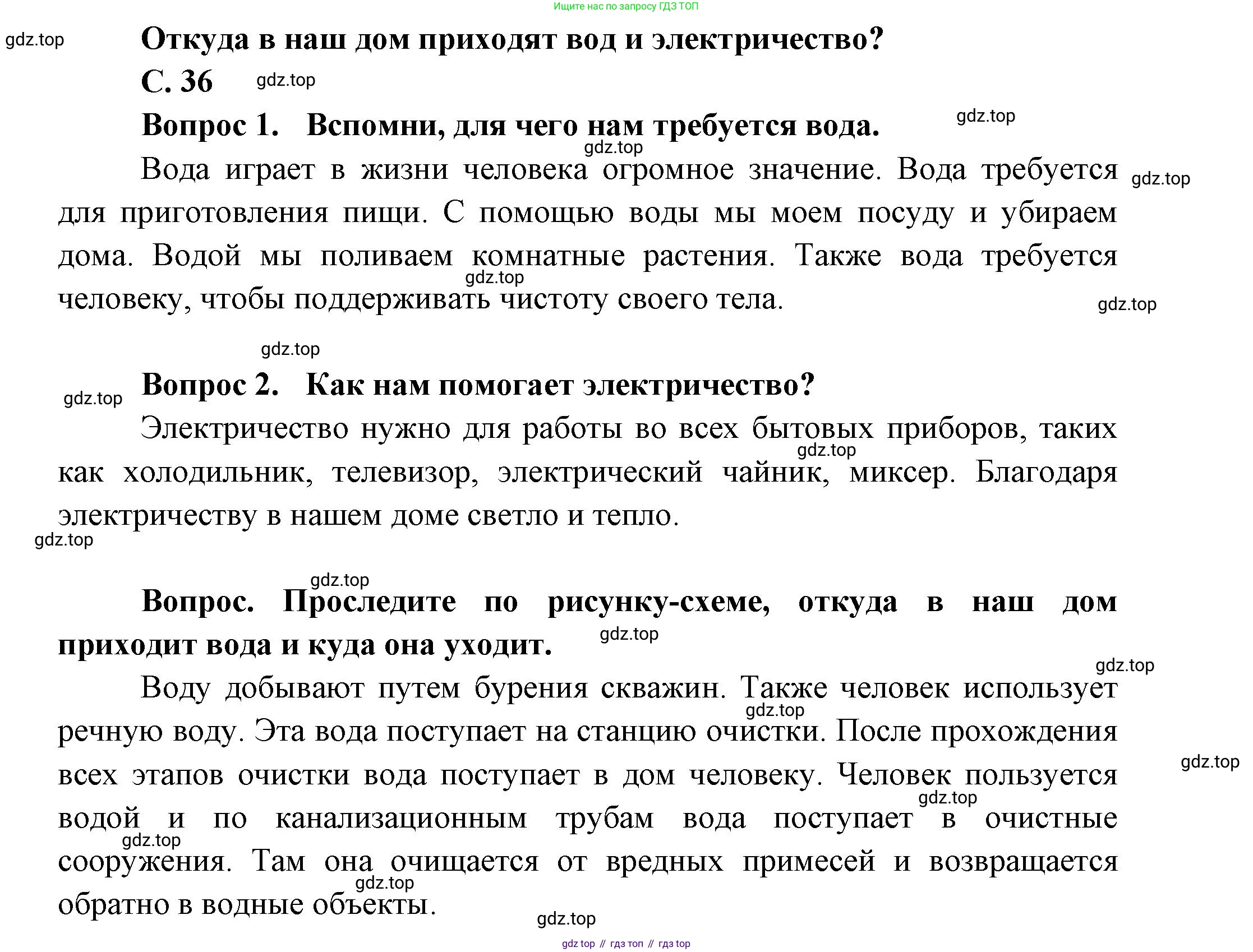 ГДЗ Окружающий мир, 1 класс Учебник, автор: Плешаков Андрей Анатольевич, издательство Просвещение, Москва, 2022, белого цвета, Часть 2, страница 36, Решение