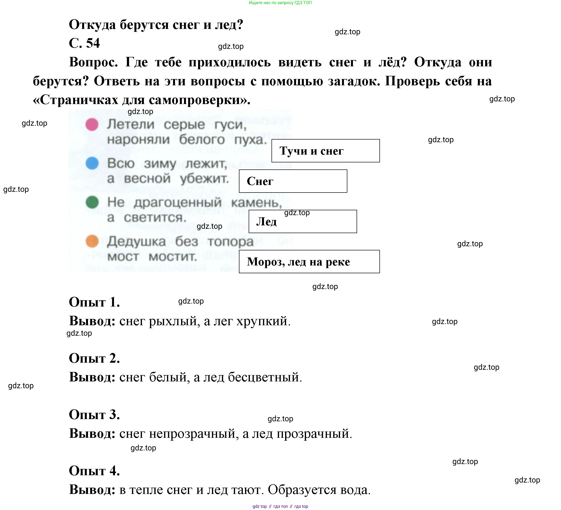 ГДЗ Окружающий мир, 1 класс Учебник, автор: Плешаков Андрей Анатольевич, издательство Просвещение, Москва, 2022, белого цвета, Часть 2, страница 54, Решение