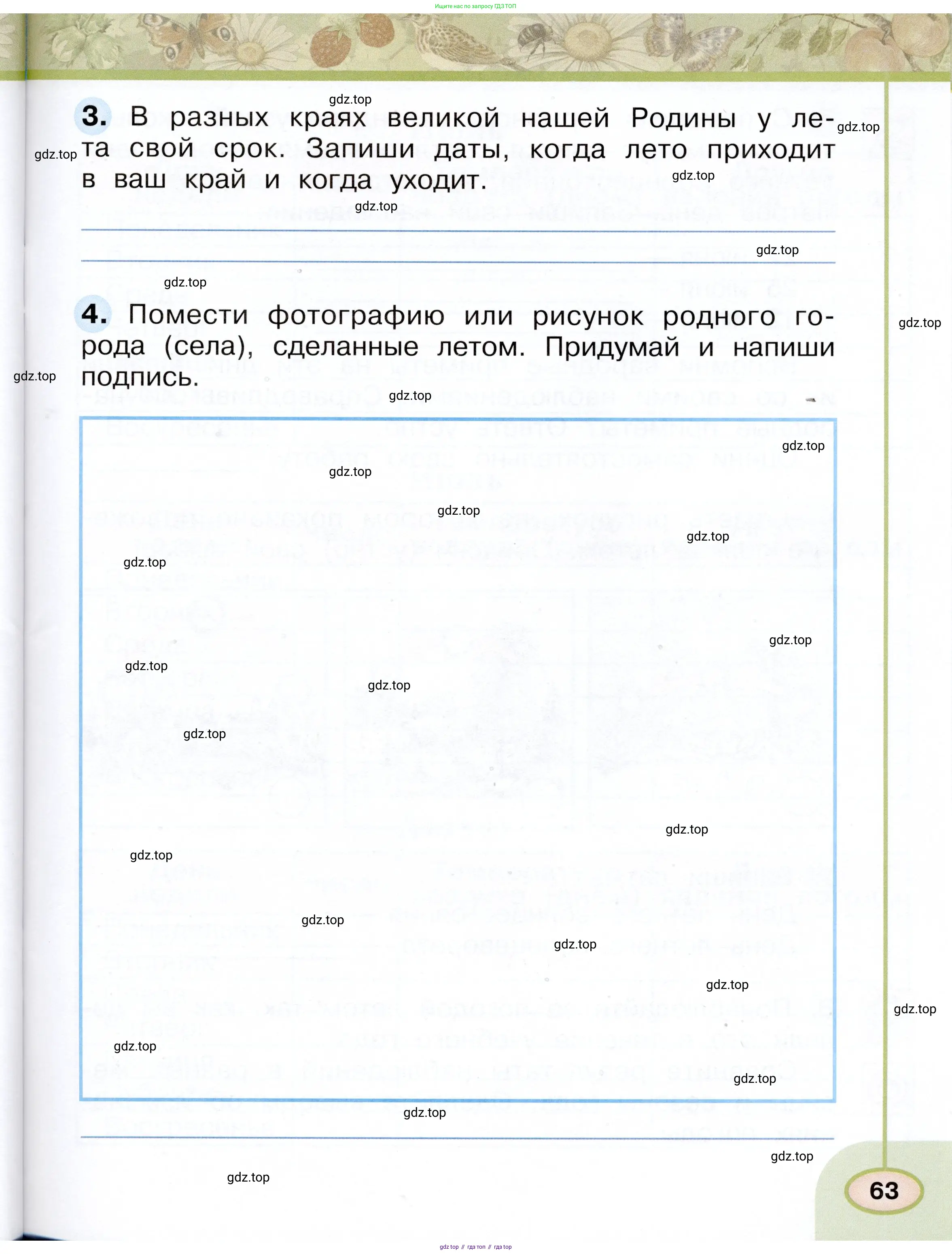 Окружающий мир, 2 класс рабочая тетрадь, авторы: Плешаков Андрей Анатольевич, Новицкая Марина Юрьевна, издательство Просвещение, Москва, 2019, белого цвета, Часть 1, страница 63