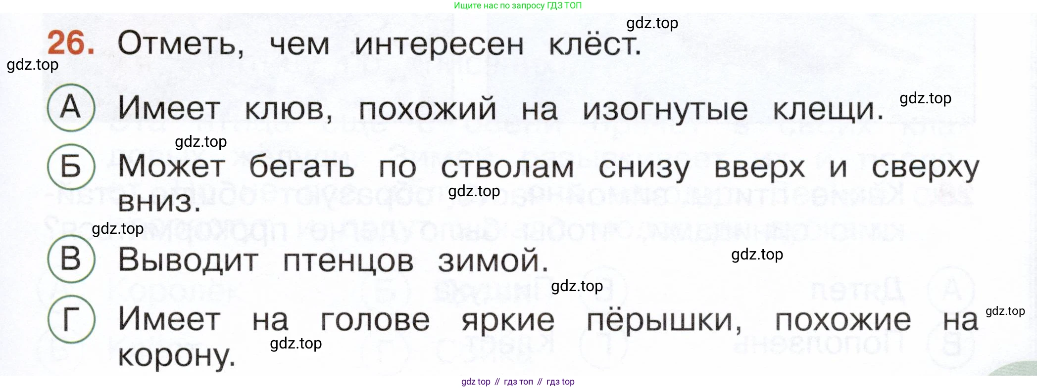ГДЗ Окружающий мир, 2 класс Тесты, авторы: Плешаков Андрей Анатольевич, Новицкая Марина Юрьевна, Назарова З Д, издательство Просвещение, Москва, 2019, белого цвета, страница 45, номер 26, Условие
