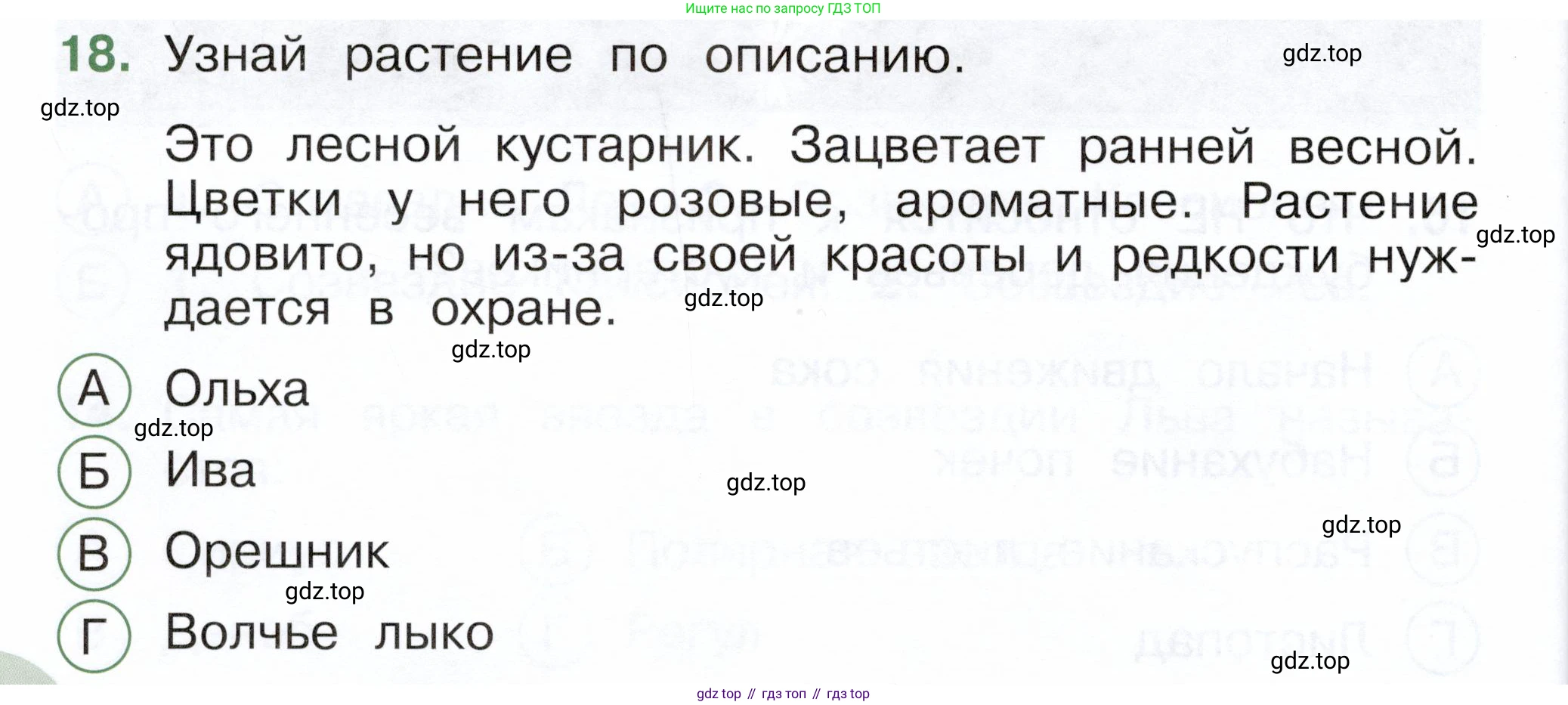 ГДЗ Окружающий мир, 2 класс Тесты, авторы: Плешаков Андрей Анатольевич, Новицкая Марина Юрьевна, Назарова З Д, издательство Просвещение, Москва, 2019, белого цвета, страница 60, номер 18, Условие