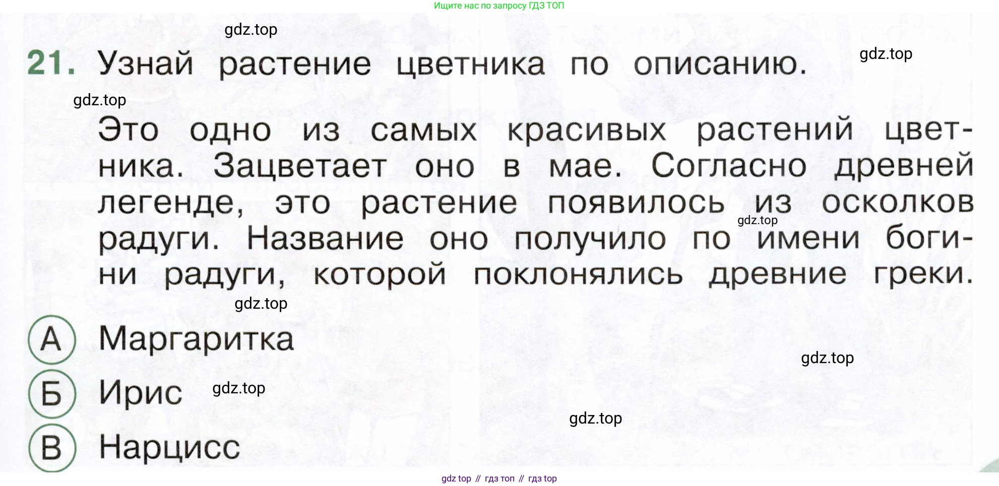 ГДЗ Окружающий мир, 2 класс Тесты, авторы: Плешаков Андрей Анатольевич, Новицкая Марина Юрьевна, Назарова З Д, издательство Просвещение, Москва, 2019, белого цвета, страница 61, номер 21, Условие