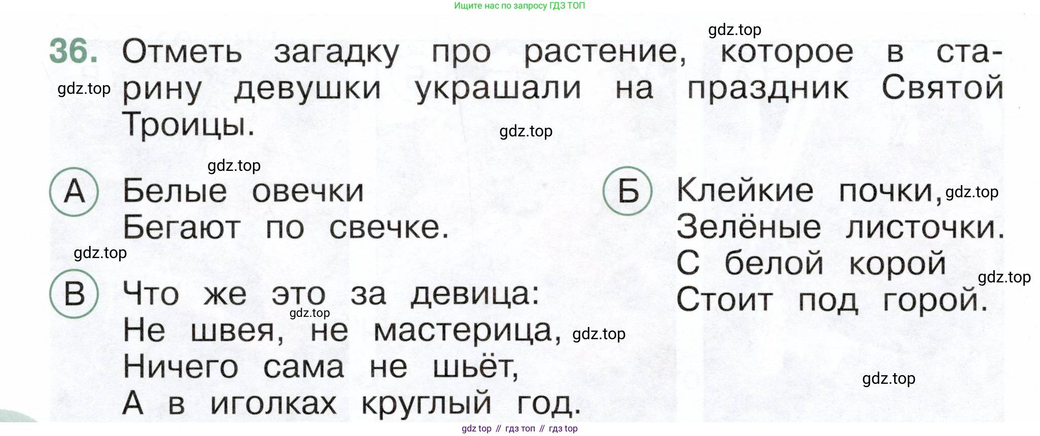 ГДЗ Окружающий мир, 2 класс Тесты, авторы: Плешаков Андрей Анатольевич, Новицкая Марина Юрьевна, Назарова З Д, издательство Просвещение, Москва, 2019, белого цвета, страница 66, номер 36, Условие