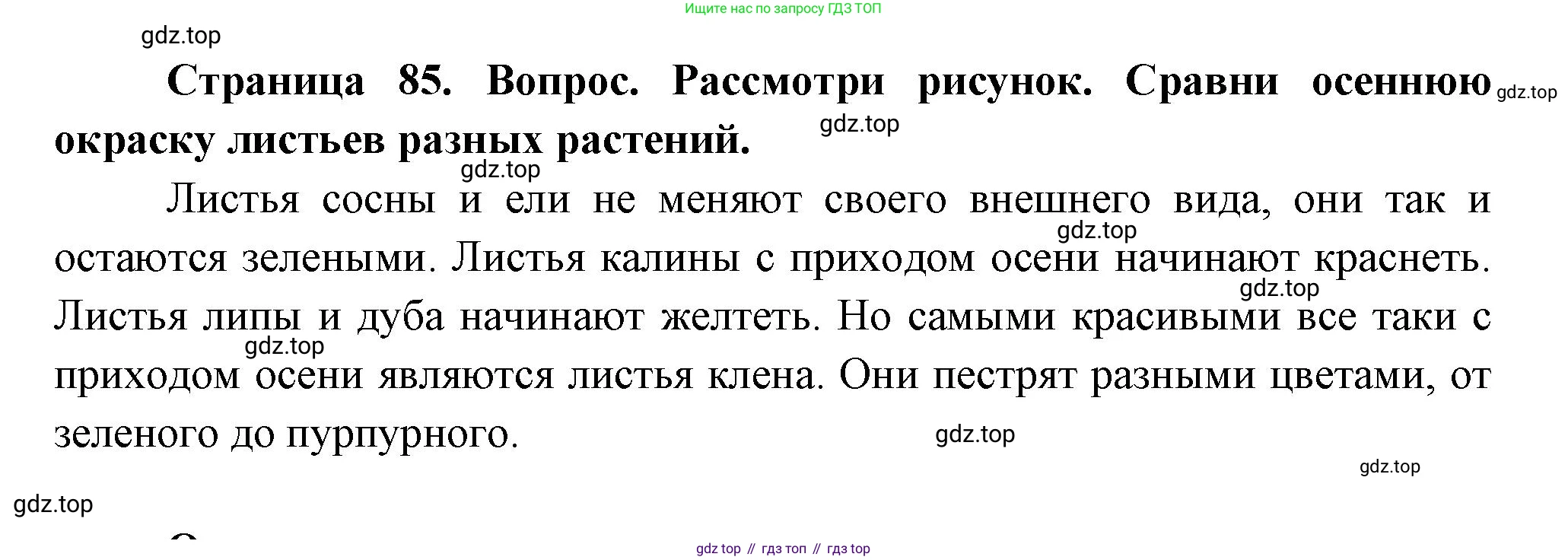 ГДЗ Окружающий мир, 2 класс Учебник, авторы: Плешаков Андрей Анатольевич, Новицкая Марина Юрьевна, издательство Просвещение, Москва, 2023, белого цвета, Часть 1, страница 85, номер 1, Решение