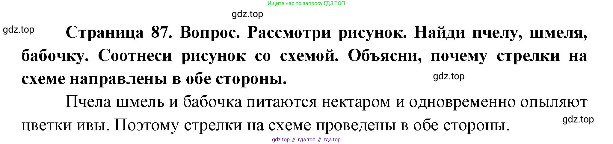 ГДЗ Окружающий мир, 2 класс Учебник, авторы: Плешаков Андрей Анатольевич, Новицкая Марина Юрьевна, издательство Просвещение, Москва, 2023, белого цвета, Часть 2, страница 87, номер 1, Решение