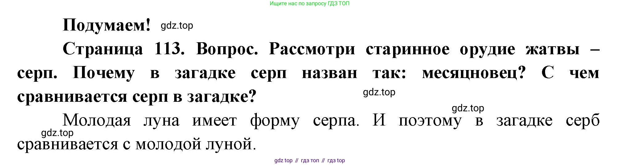 ГДЗ Окружающий мир, 2 класс Учебник, авторы: Плешаков Андрей Анатольевич, Новицкая Марина Юрьевна, издательство Просвещение, Москва, 2023, белого цвета, Часть 2, страница 113, Решение