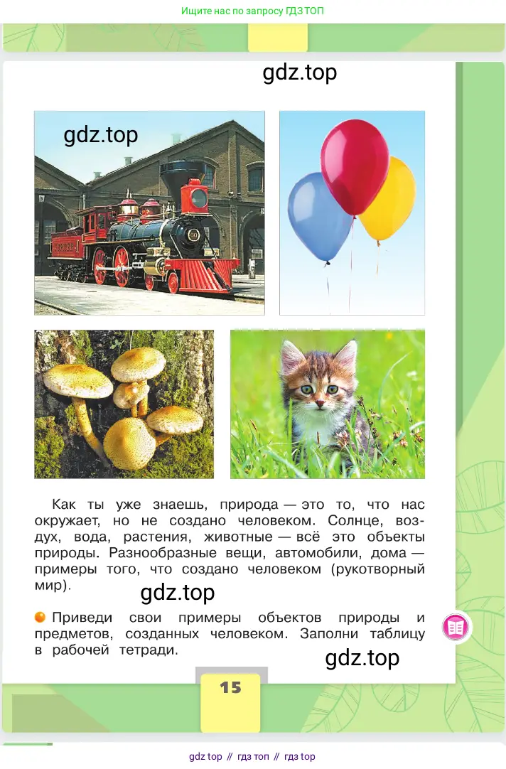 Окружающий мир, 2 класс Учебник, автор: Плешаков Андрей Анатольевич, издательство Просвещение, Москва, 2023, белого цвета, страница 15