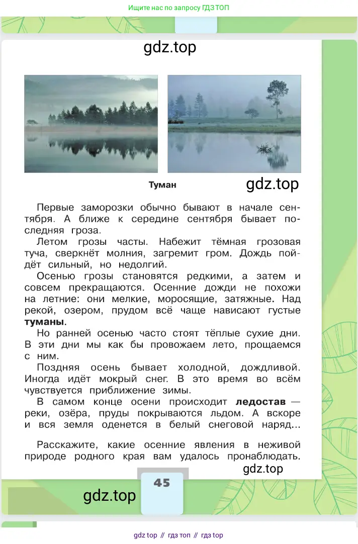 Окружающий мир, 2 класс Учебник, автор: Плешаков Андрей Анатольевич, издательство Просвещение, Москва, 2023, белого цвета, страница 45