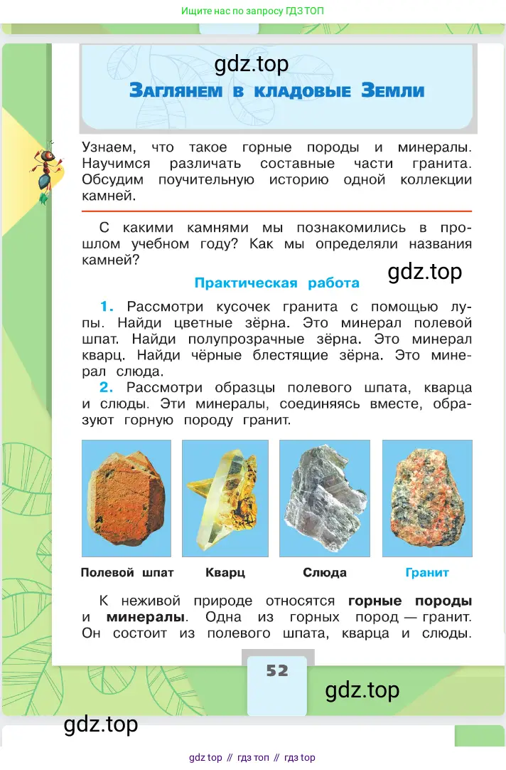 Окружающий мир, 2 класс Учебник, автор: Плешаков Андрей Анатольевич, издательство Просвещение, Москва, 2023, белого цвета, Часть 1, страница 52