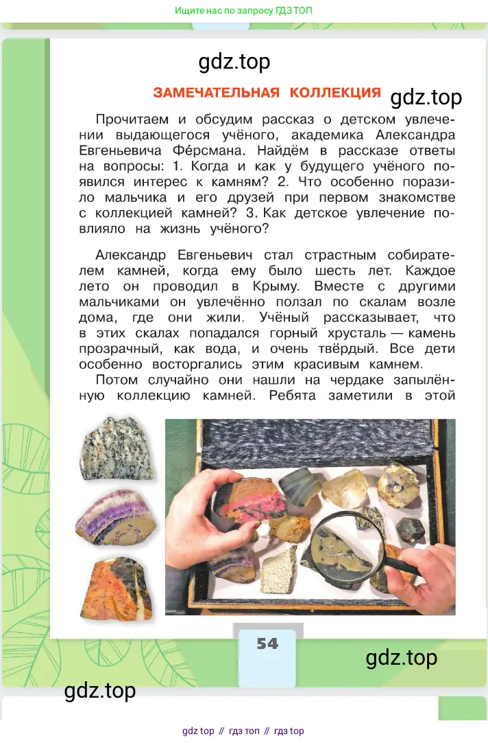 Окружающий мир, 2 класс Учебник, автор: Плешаков Андрей Анатольевич, издательство Просвещение, Москва, 2023, белого цвета, страница 54