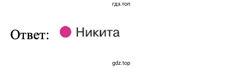 Ответ: Никита