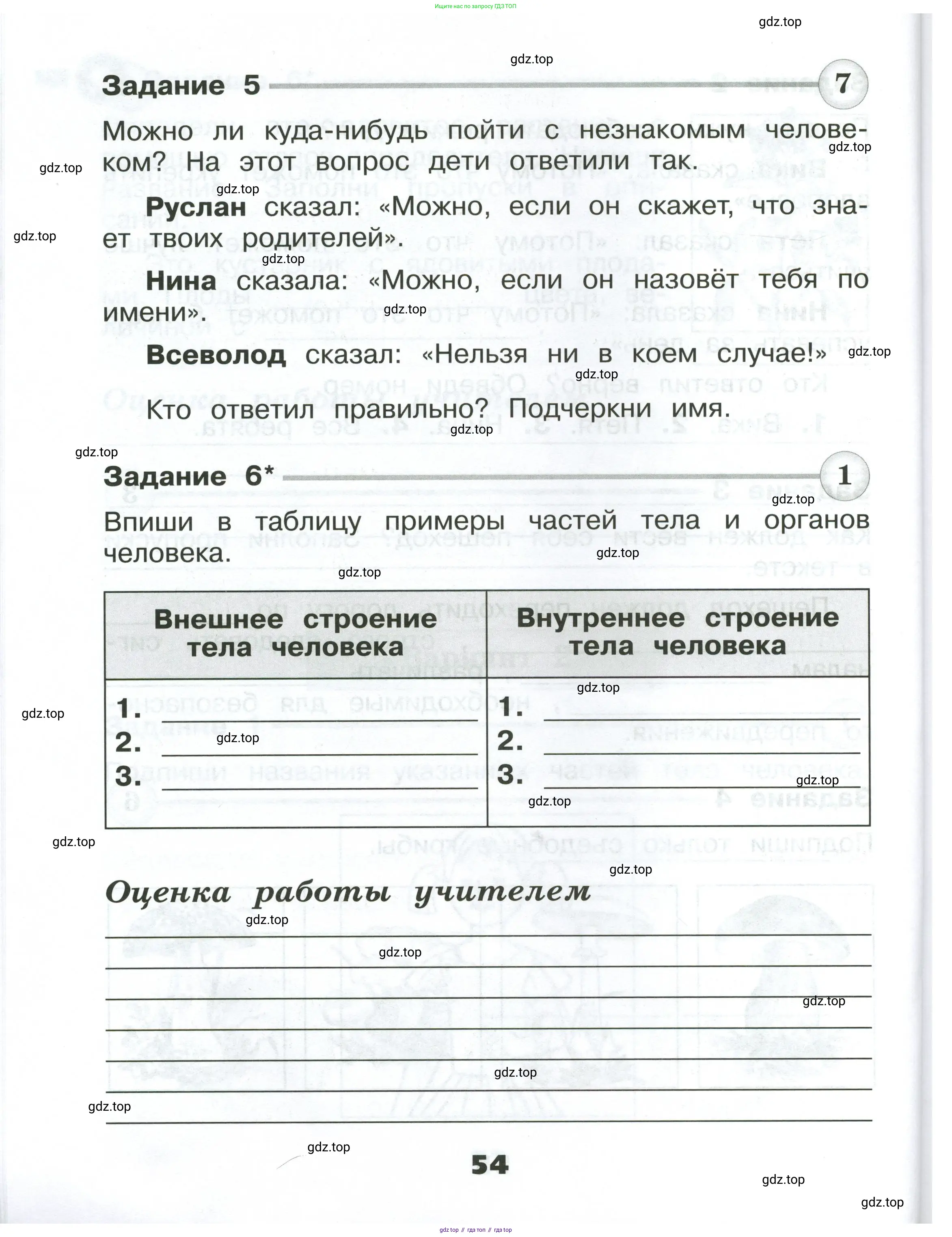 Окружающий мир, 2 класс Проверочные работы, авторы: Плешаков Андрей Анатольевич, Плешаков С А, издательство Просвещение, Москва, 2023, белого цвета, страница 54