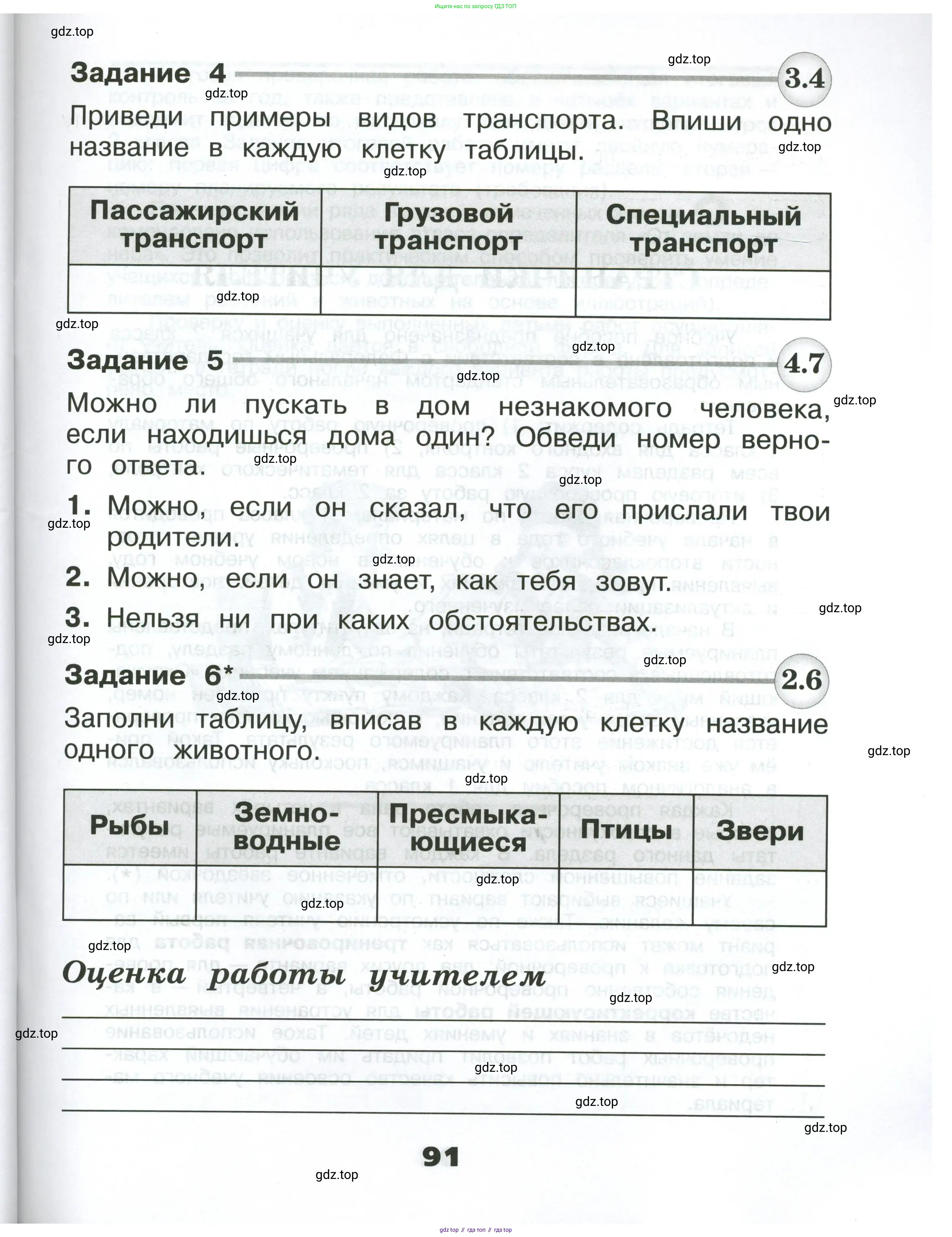 Окружающий мир, 2 класс Проверочные работы, авторы: Плешаков Андрей Анатольевич, Плешаков С А, издательство Просвещение, Москва, 2023, белого цвета, страница 91
