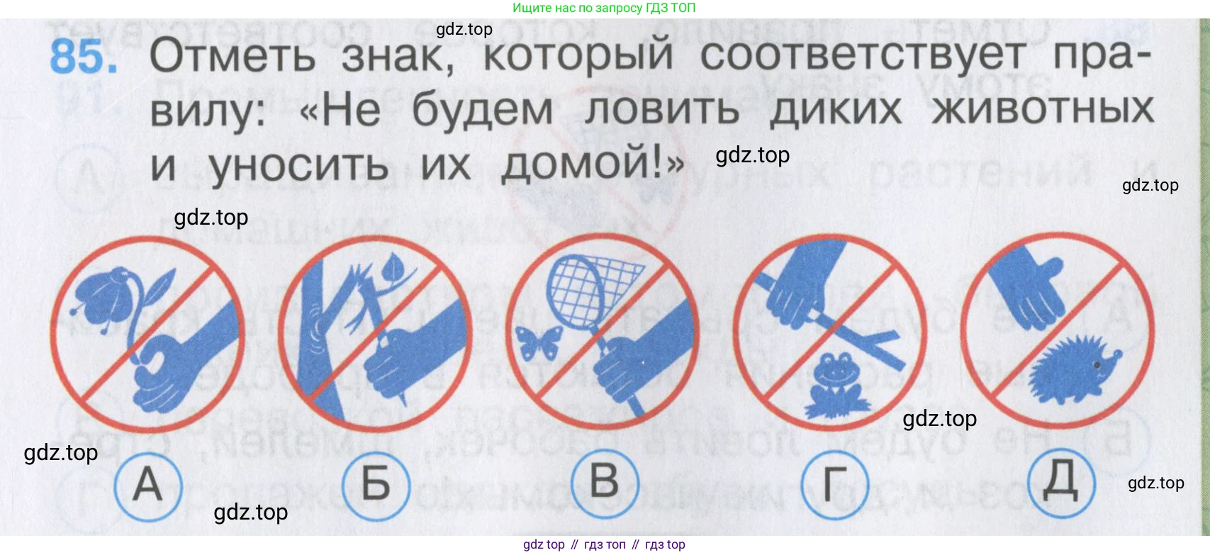 ГДЗ Окружающий мир, 2 класс Тесты, авторы: Плешаков Андрей Анатольевич, Гара Наталья Николаевна, Назарова З Д, издательство Просвещение, Москва, 2015, белого цвета, страница 33, номер 85, Условие