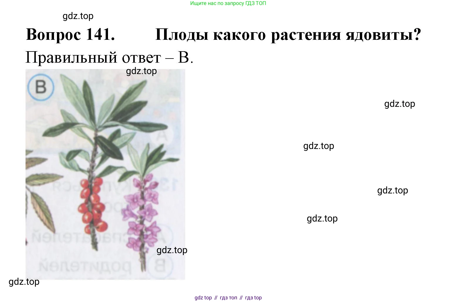 ГДЗ Окружающий мир, 2 класс Тесты, авторы: Плешаков Андрей Анатольевич, Гара Наталья Николаевна, Назарова З Д, издательство Просвещение, Москва, 2015, белого цвета, страница 50, номер 141, Решение