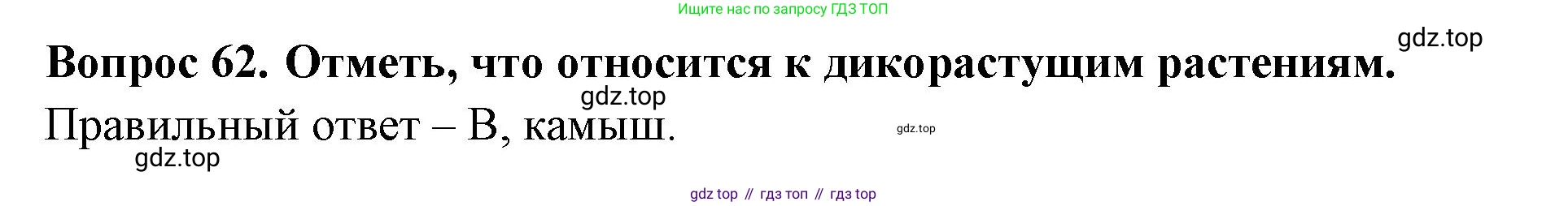 ГДЗ Окружающий мир, 2 класс Тесты, авторы: Плешаков Андрей Анатольевич, Гара Наталья Николаевна, Назарова З Д, издательство Просвещение, Москва, 2015, белого цвета, страница 24, номер 62, Решение