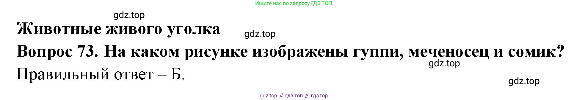 ГДЗ Окружающий мир, 2 класс Тесты, авторы: Плешаков Андрей Анатольевич, Гара Наталья Николаевна, Назарова З Д, издательство Просвещение, Москва, 2015, белого цвета, страница 29, номер 73, Решение