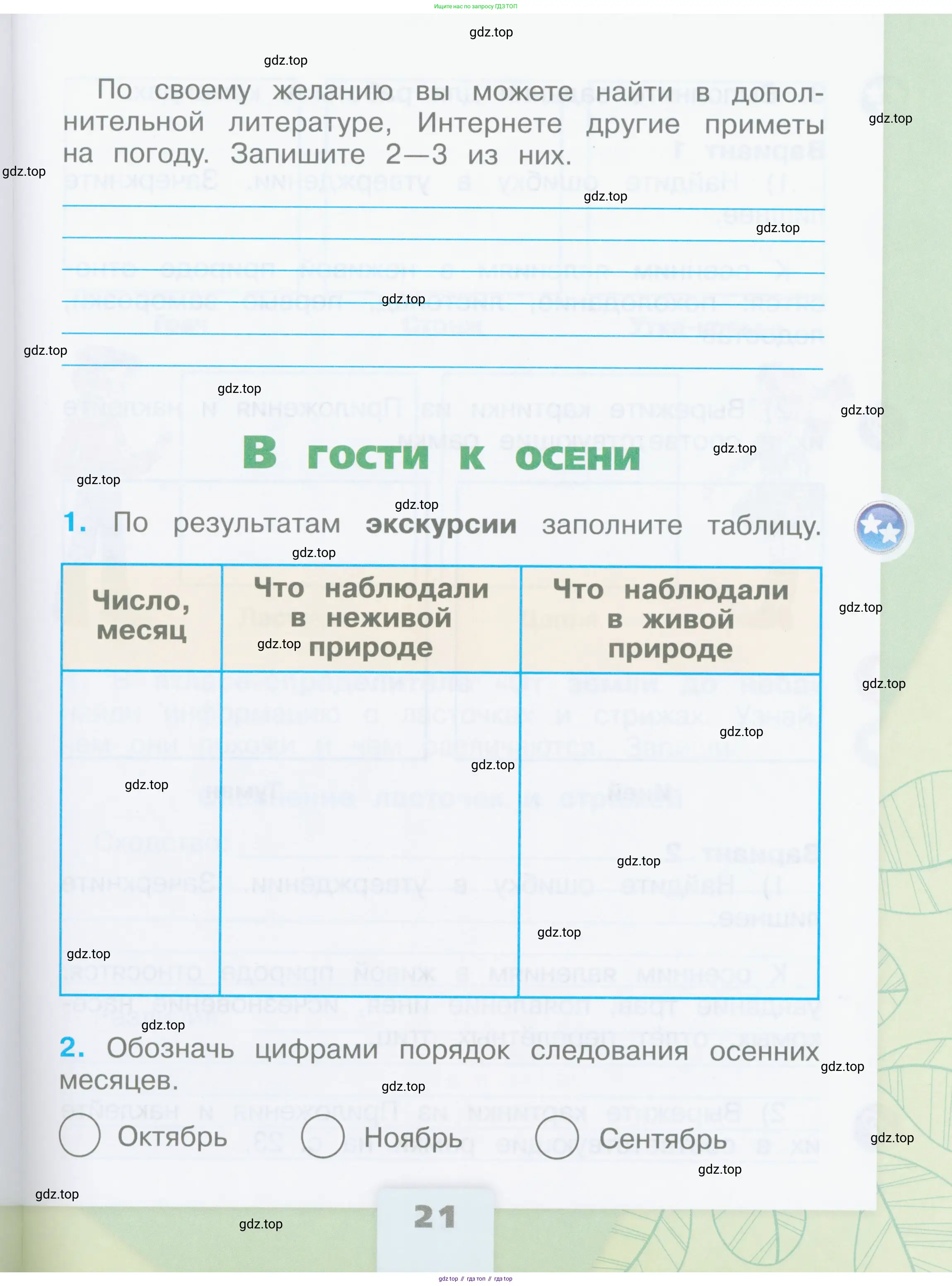 Окружающий мир, 2 класс рабочая тетрадь, автор: Плешаков Андрей Анатольевич, издательство Просвещение, Москва, 2023, белого цвета, Часть 1, страница 21
