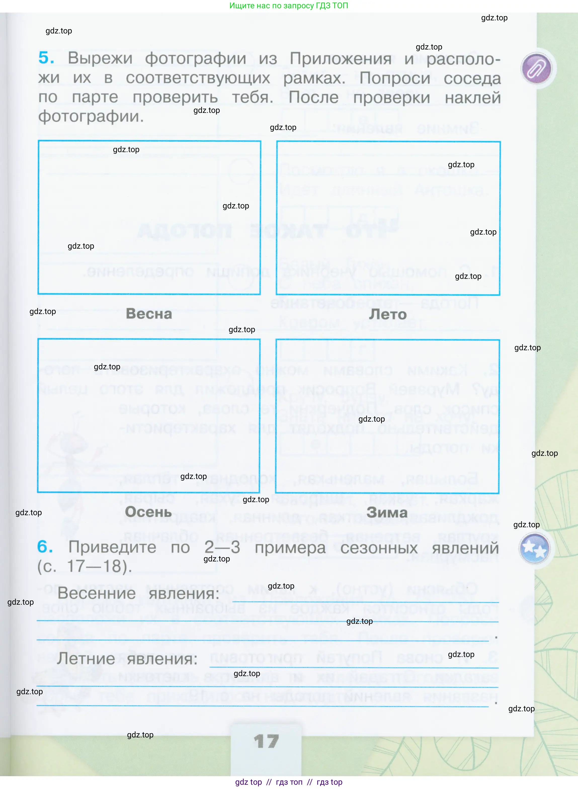 Окружающий мир, 2 класс рабочая тетрадь, автор: Плешаков Андрей Анатольевич, издательство Просвещение, Москва, 2023, белого цвета, страница 17