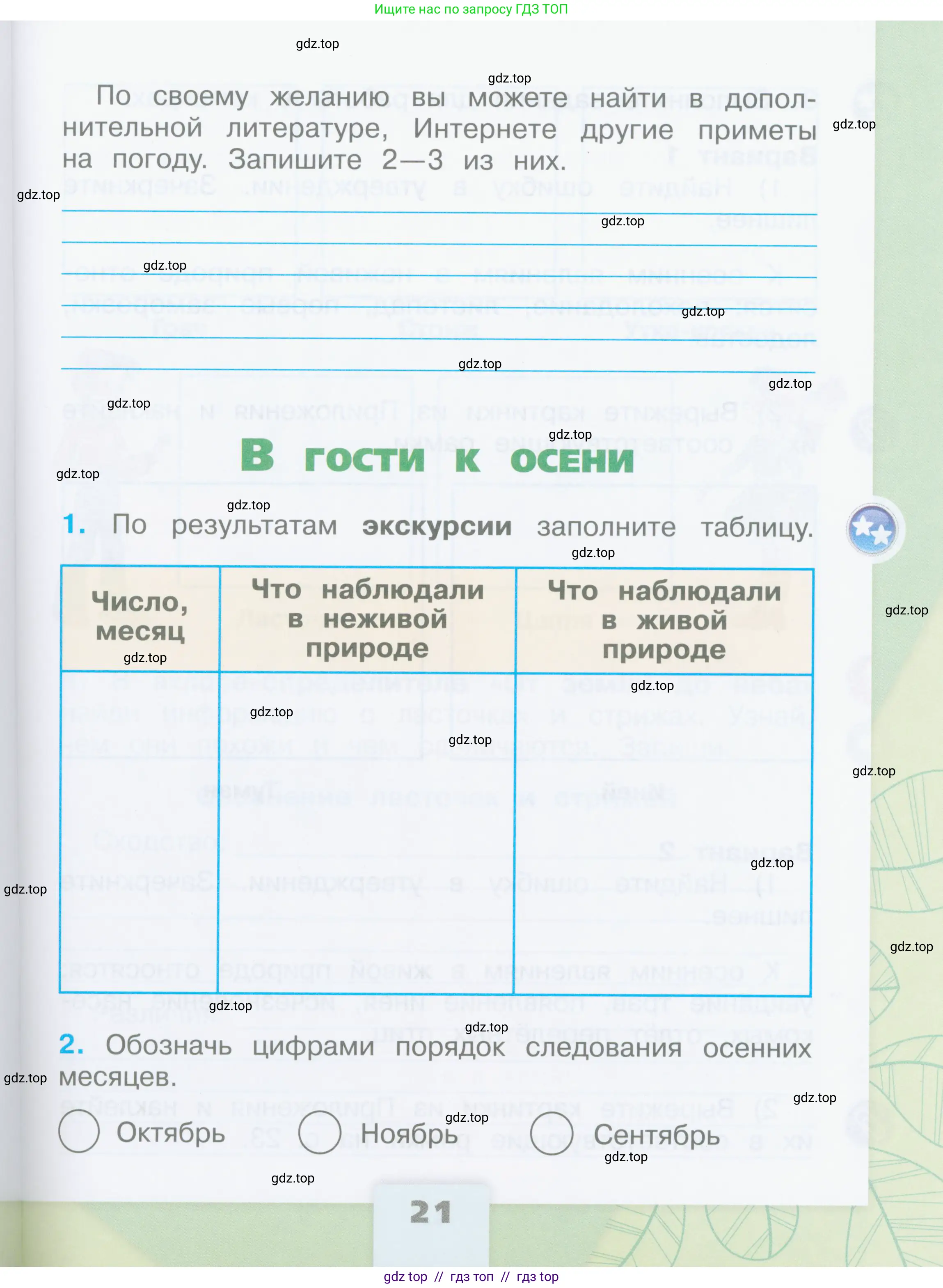 Окружающий мир, 2 класс рабочая тетрадь, автор: Плешаков Андрей Анатольевич, издательство Просвещение, Москва, 2023, белого цвета, Часть 1, страница 21