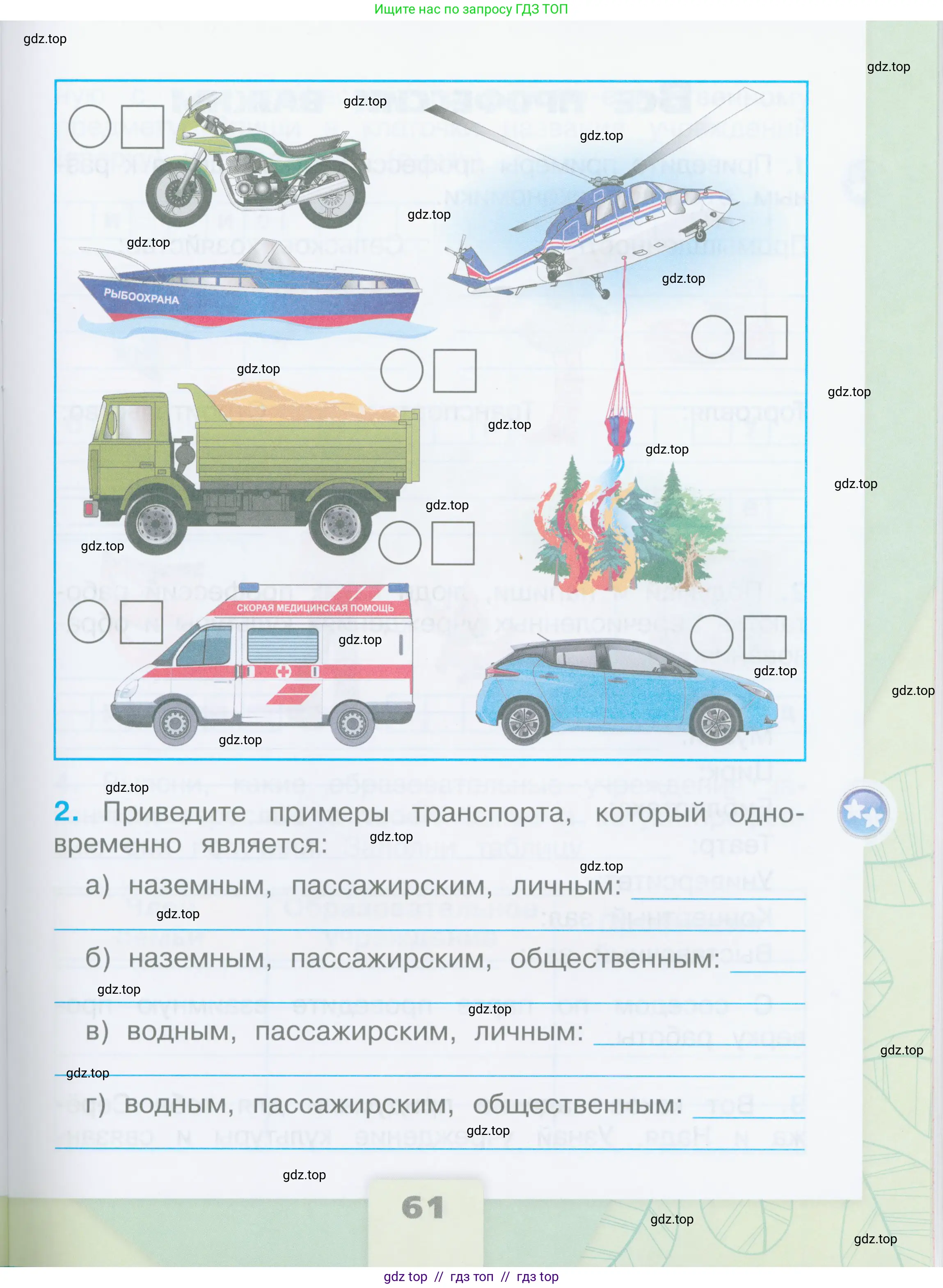 Окружающий мир, 2 класс рабочая тетрадь, автор: Плешаков Андрей Анатольевич, издательство Просвещение, Москва, 2023, белого цвета, страница 61