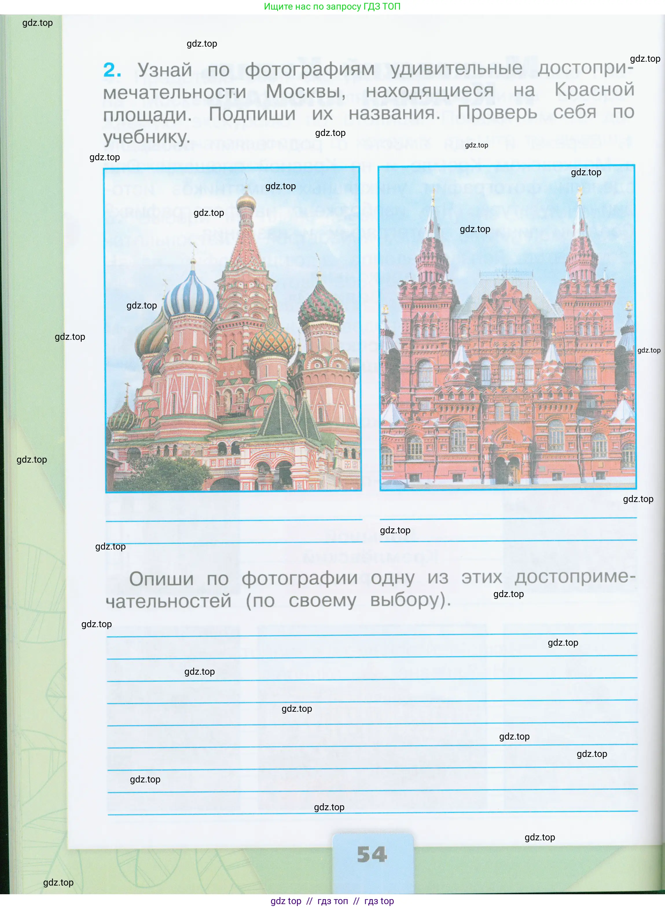 Окружающий мир, 2 класс рабочая тетрадь, автор: Плешаков Андрей Анатольевич, издательство Просвещение, Москва, 2023, белого цвета, страница 54