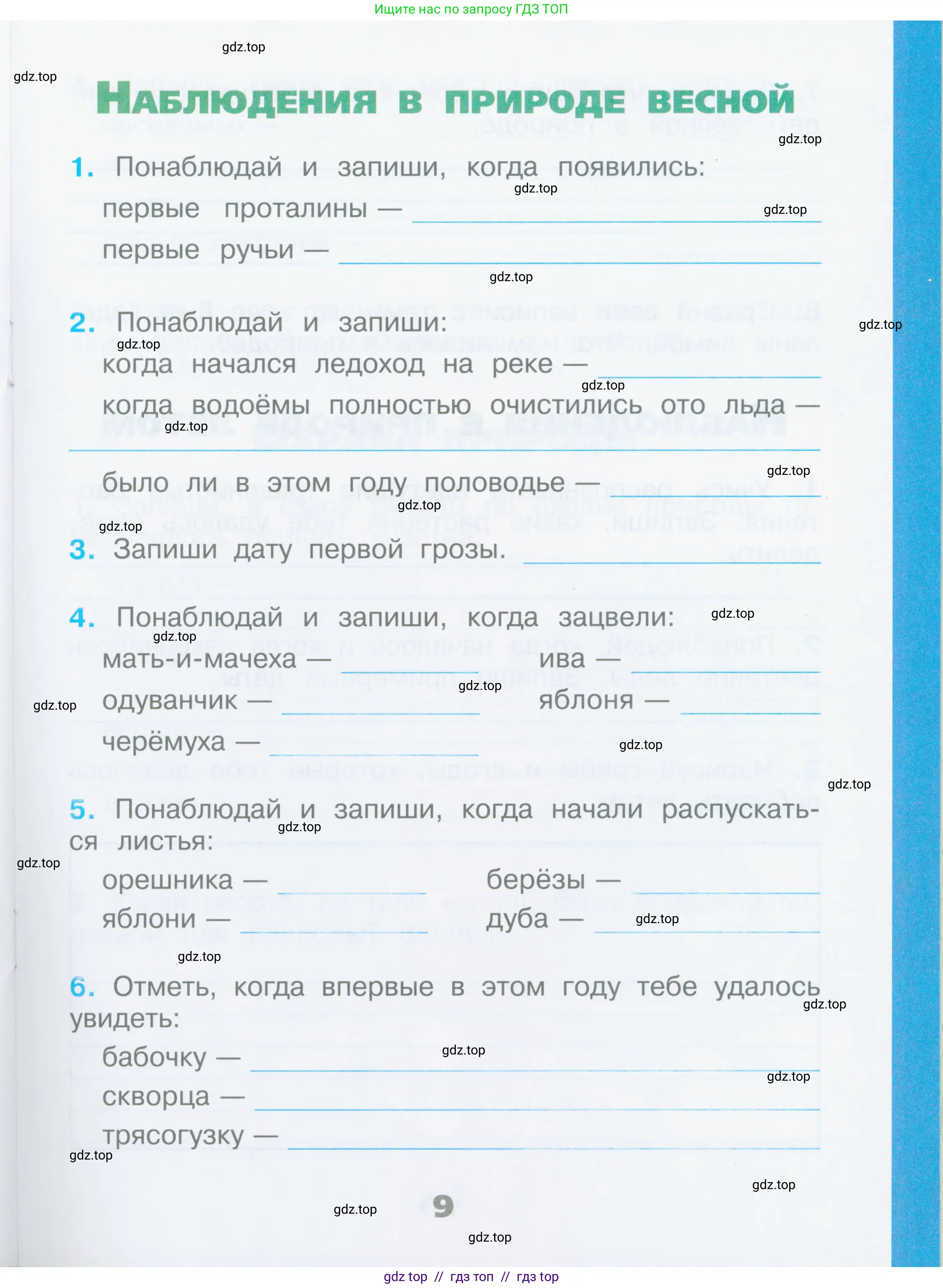 Окружающий мир, 2 класс рабочая тетрадь, автор: Плешаков Андрей Анатольевич, издательство Просвещение, Москва, 2023, белого цвета, страница 9