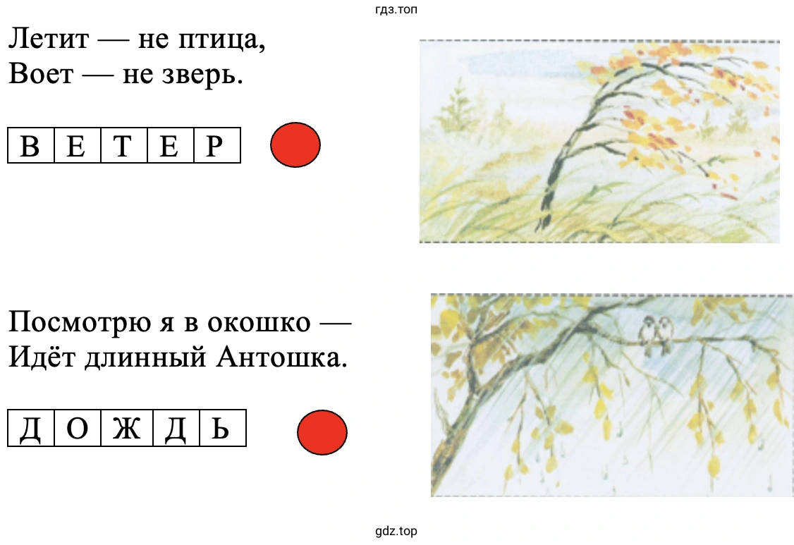 Отметь (закрась кружок) те явления погоды, которые тебе приходилось наблюдать