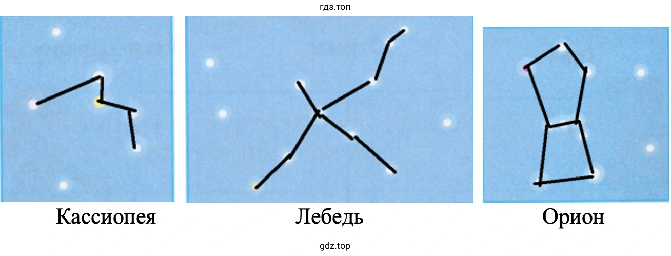 Кассиопея Лебедь Орион