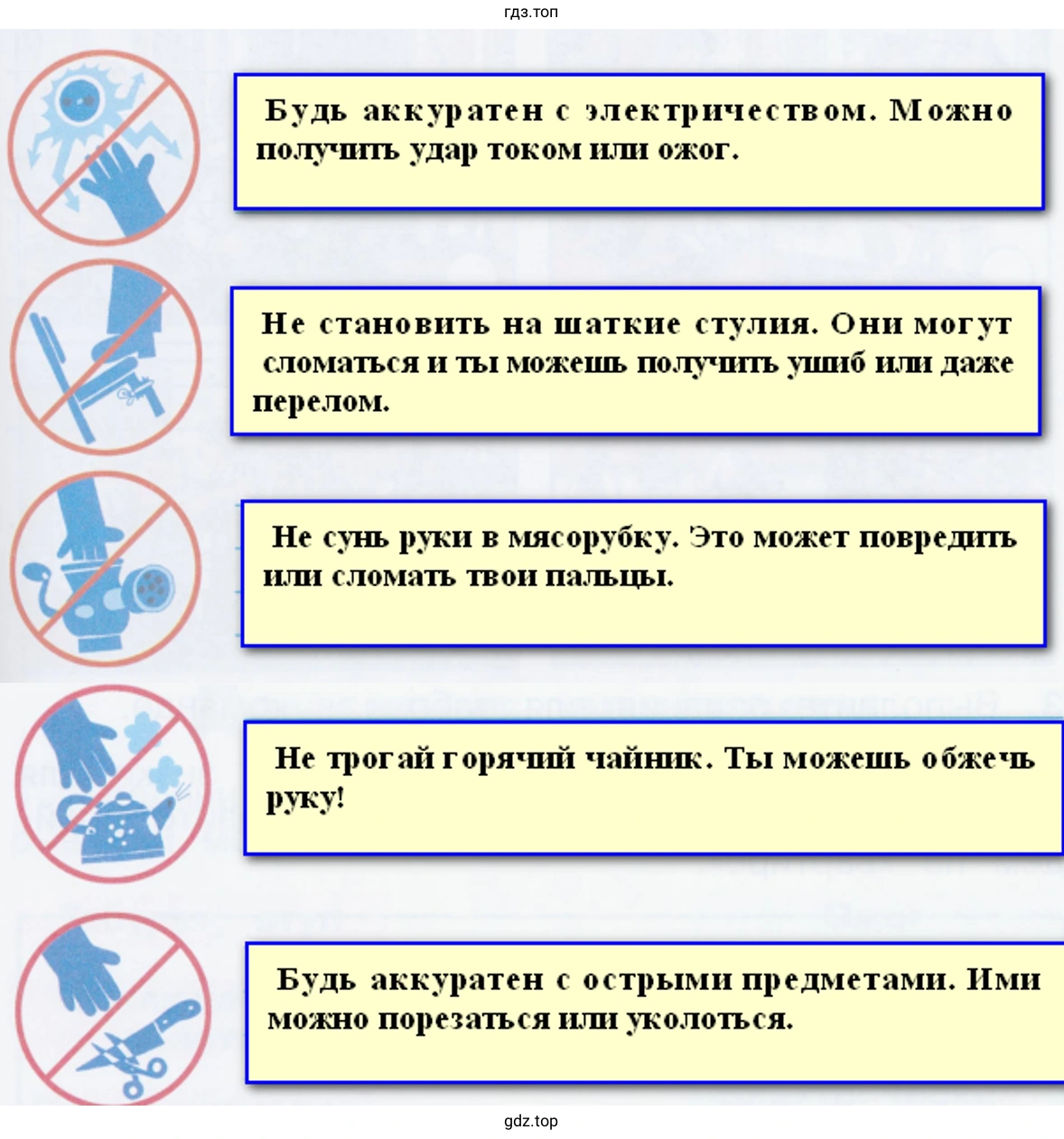 Сформулируйте и напишите правила к условным знакам (с. 11—12)