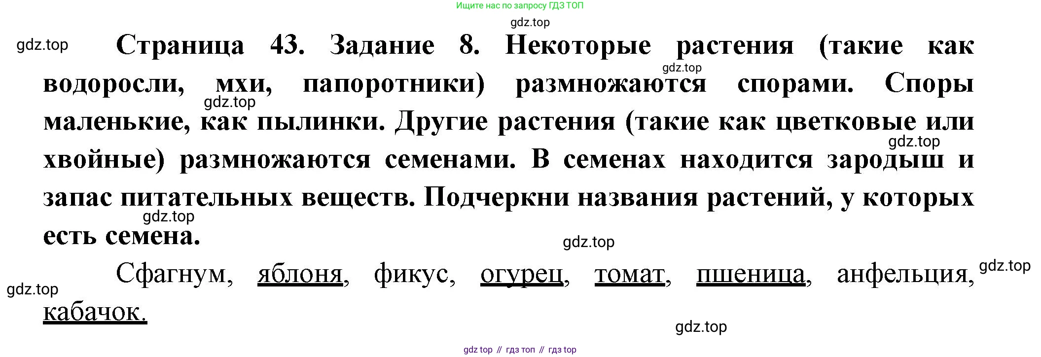 ГДЗ Окружающий мир, 2 класс рабочая тетрадь, авторы: Вахрушев Александр Александрович, Ловягин С Н, Зорин Н В, Кремлева И И, издательство Просвещение, Москва, салатового цвета, Часть 1, страница 43, номер 8, Решение