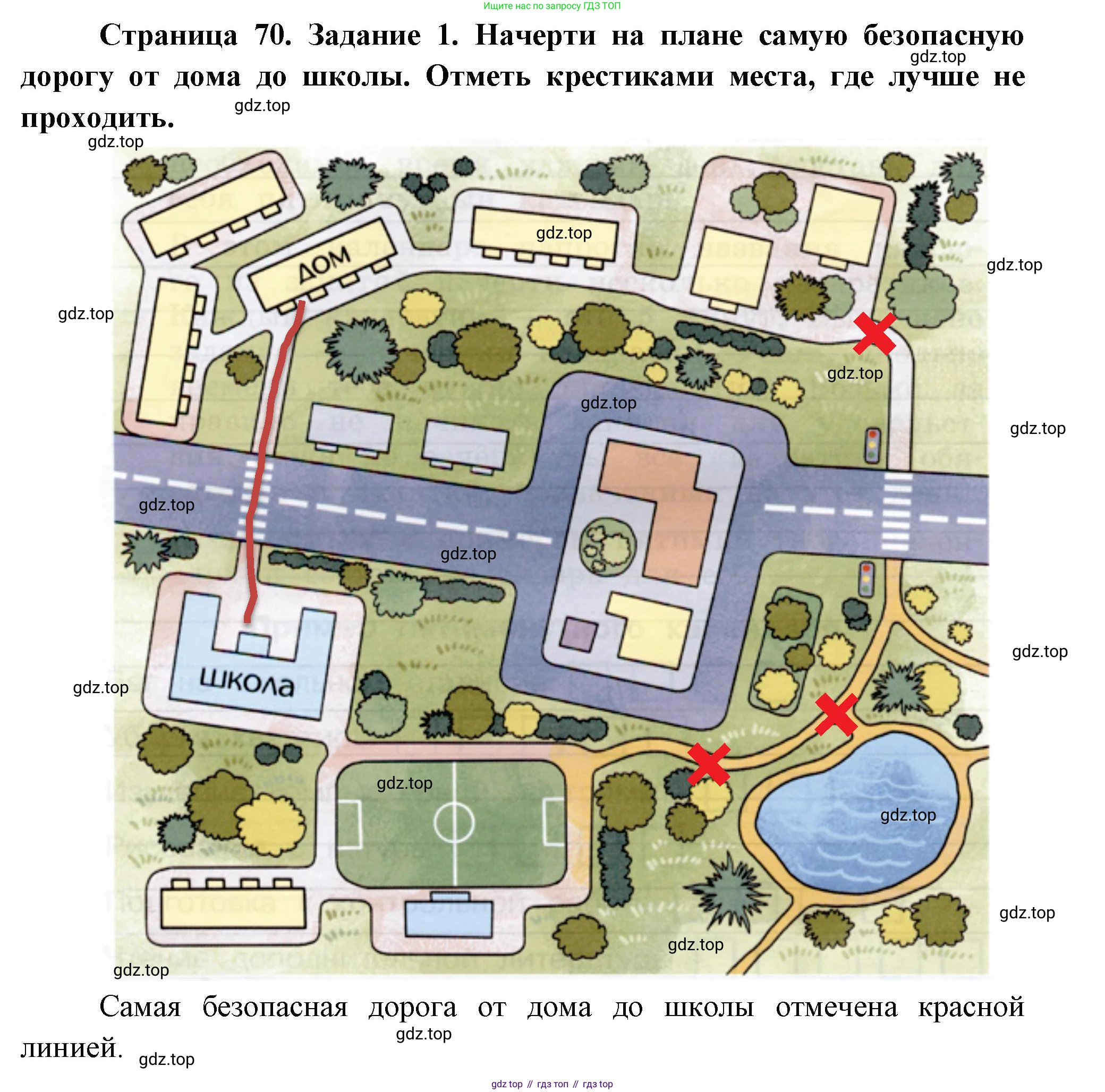 ГДЗ Окружающий мир, 2 класс рабочая тетрадь, авторы: Вахрушев Александр Александрович, Ловягин С Н, Зорин Н В, Кремлева И И, издательство Просвещение, Москва, салатового цвета, Часть 2, страница 70, номер 1, Решение