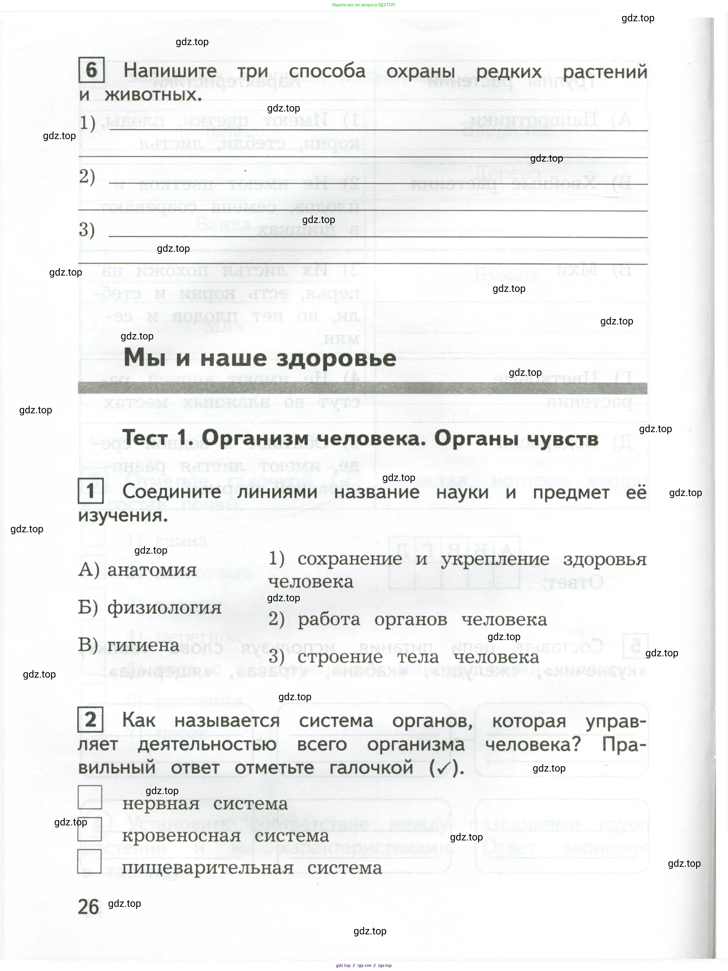 Окружающий мир, 3 класс Предварительный контроль, текущий контроль, итоговый контроль, авторы: Глаголева Юлия Игоревна, Архипова Ю И, издательство Просвещение, Москва, 2023, белого цвета, страница 26