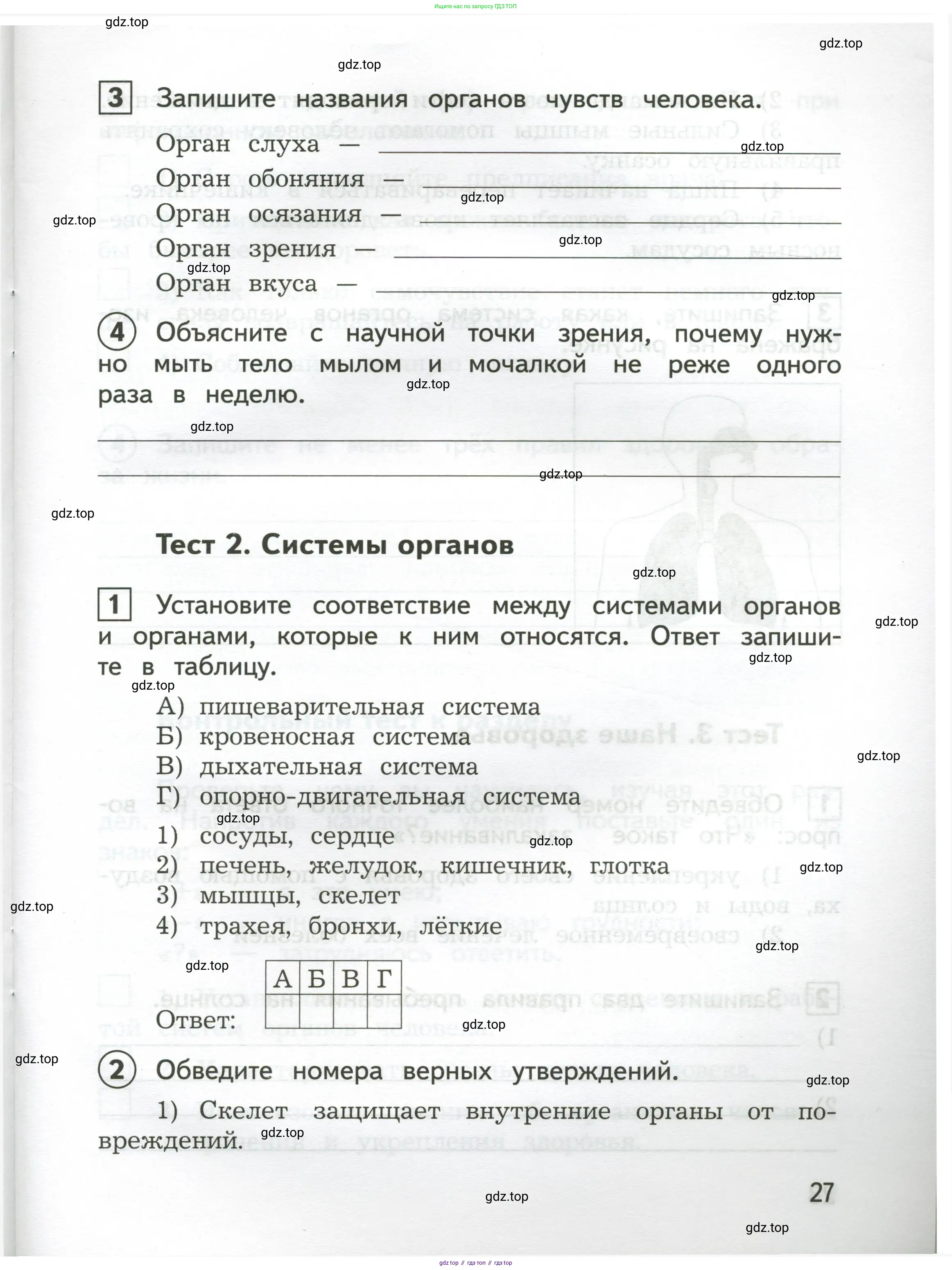 Окружающий мир, 3 класс Предварительный контроль, текущий контроль, итоговый контроль, авторы: Глаголева Юлия Игоревна, Архипова Ю И, издательство Просвещение, Москва, 2023, белого цвета, страница 27