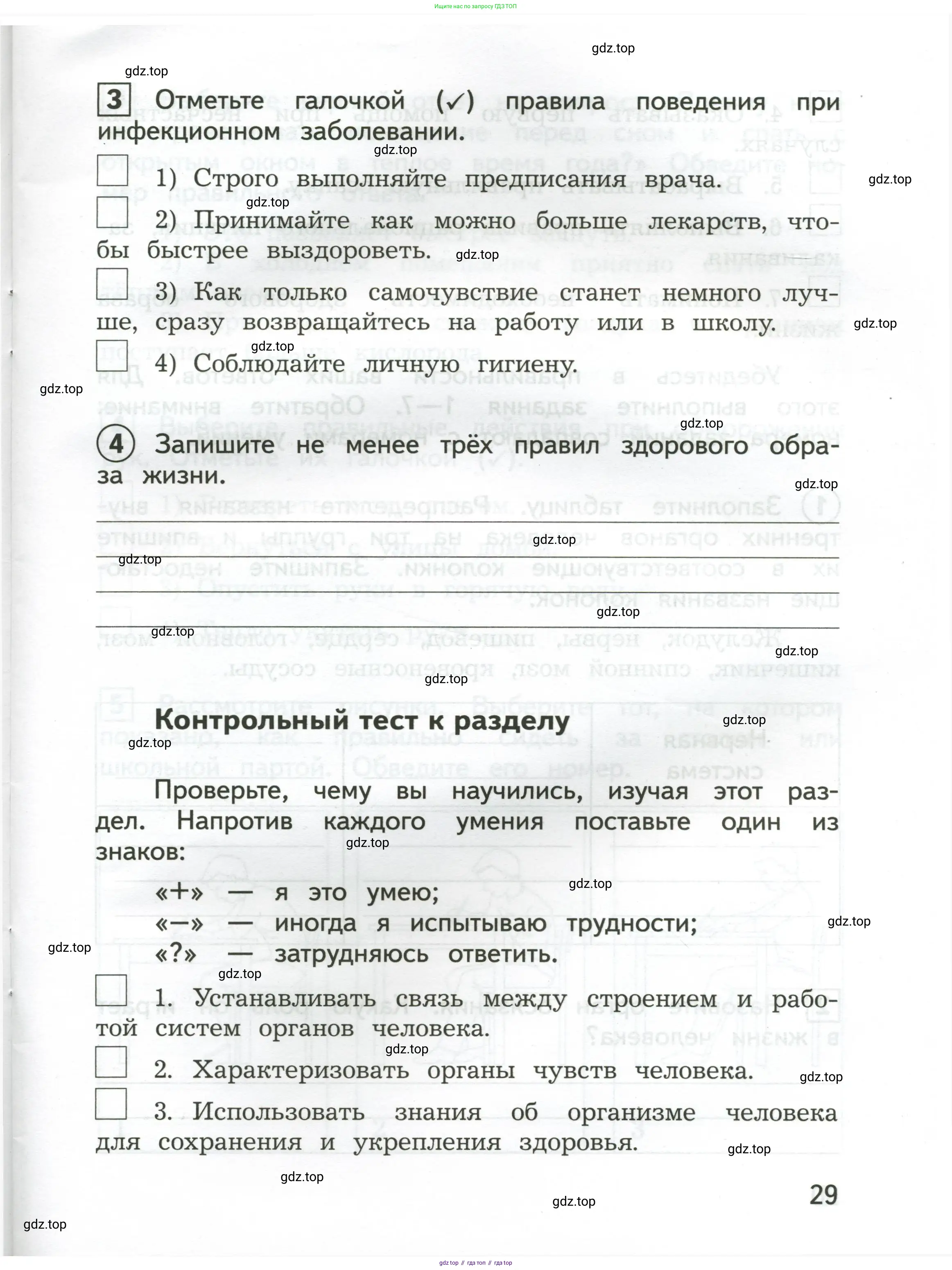 Окружающий мир, 3 класс Предварительный контроль, текущий контроль, итоговый контроль, авторы: Глаголева Юлия Игоревна, Архипова Ю И, издательство Просвещение, Москва, 2023, белого цвета, страница 29