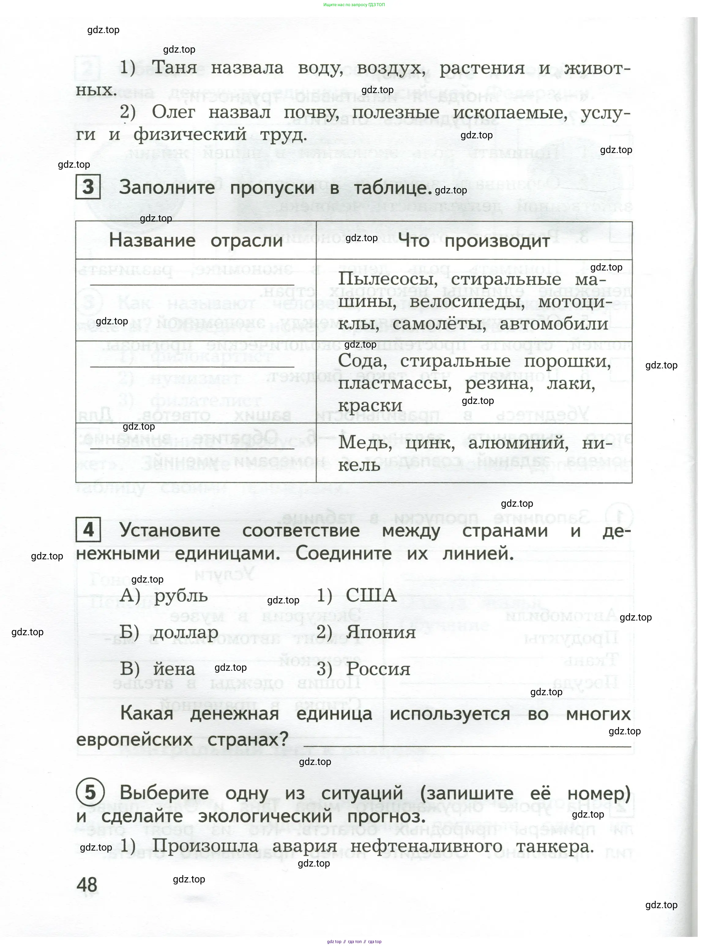 Окружающий мир, 3 класс Предварительный контроль, текущий контроль, итоговый контроль, авторы: Глаголева Юлия Игоревна, Архипова Ю И, издательство Просвещение, Москва, 2023, белого цвета, страница 48