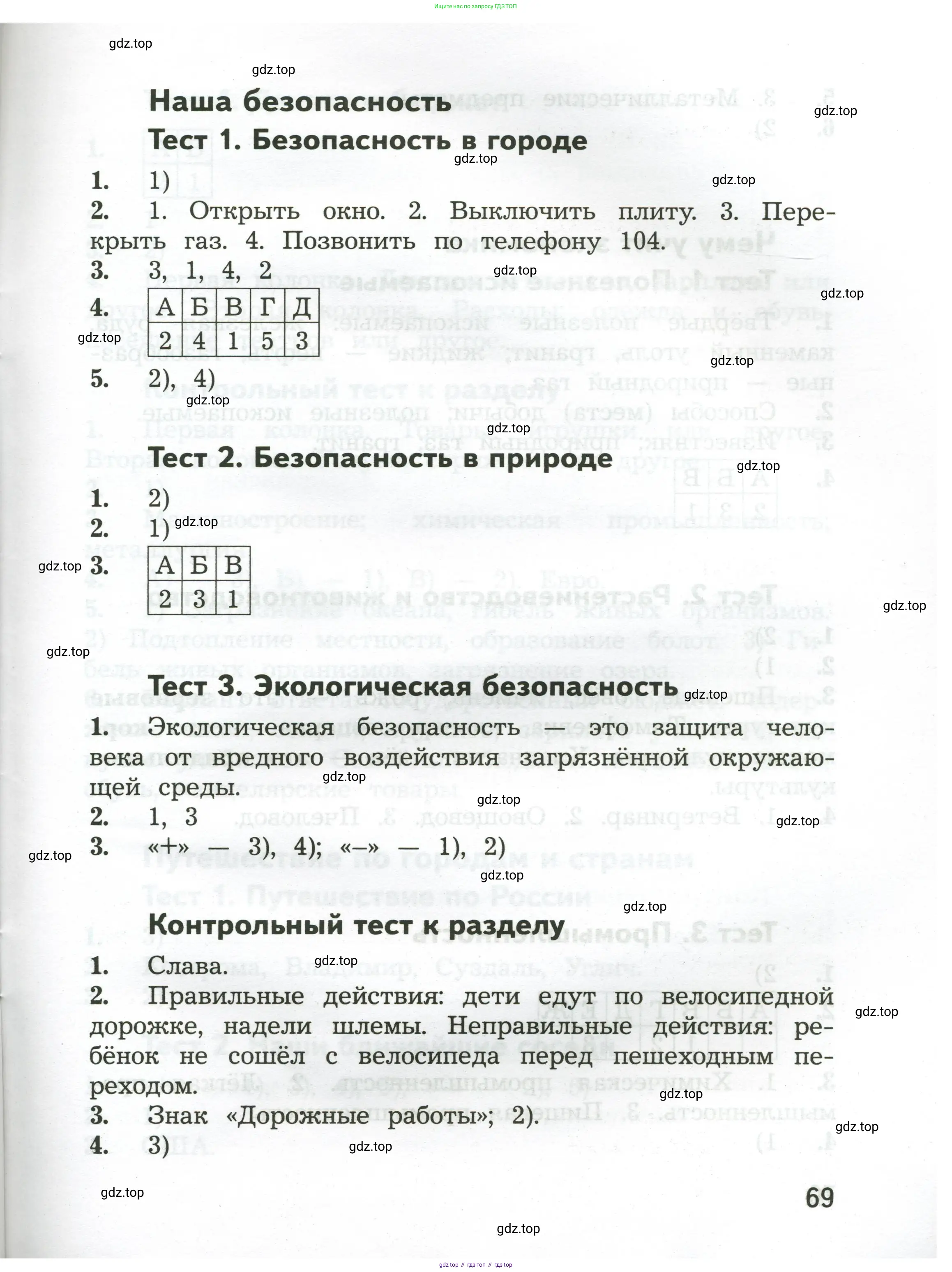 Окружающий мир, 3 класс Предварительный контроль, текущий контроль, итоговый контроль, авторы: Глаголева Юлия Игоревна, Архипова Ю И, издательство Просвещение, Москва, 2023, белого цвета, страница 69